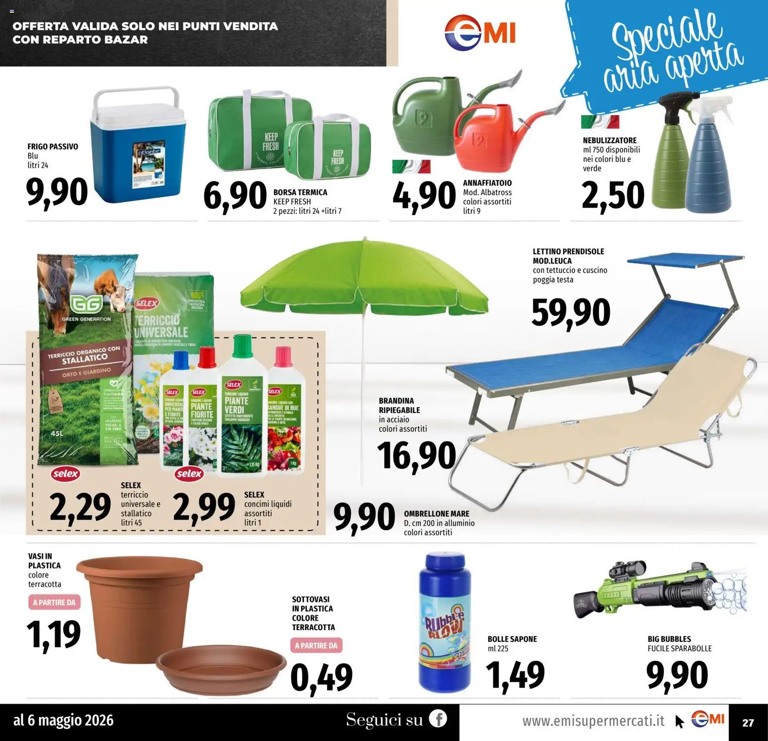 Volantino EMI del 23.04.2026 | Pagina: 27 | Prodotti: Nebulizzatore, Alluminio, Terriccio, Cuscino