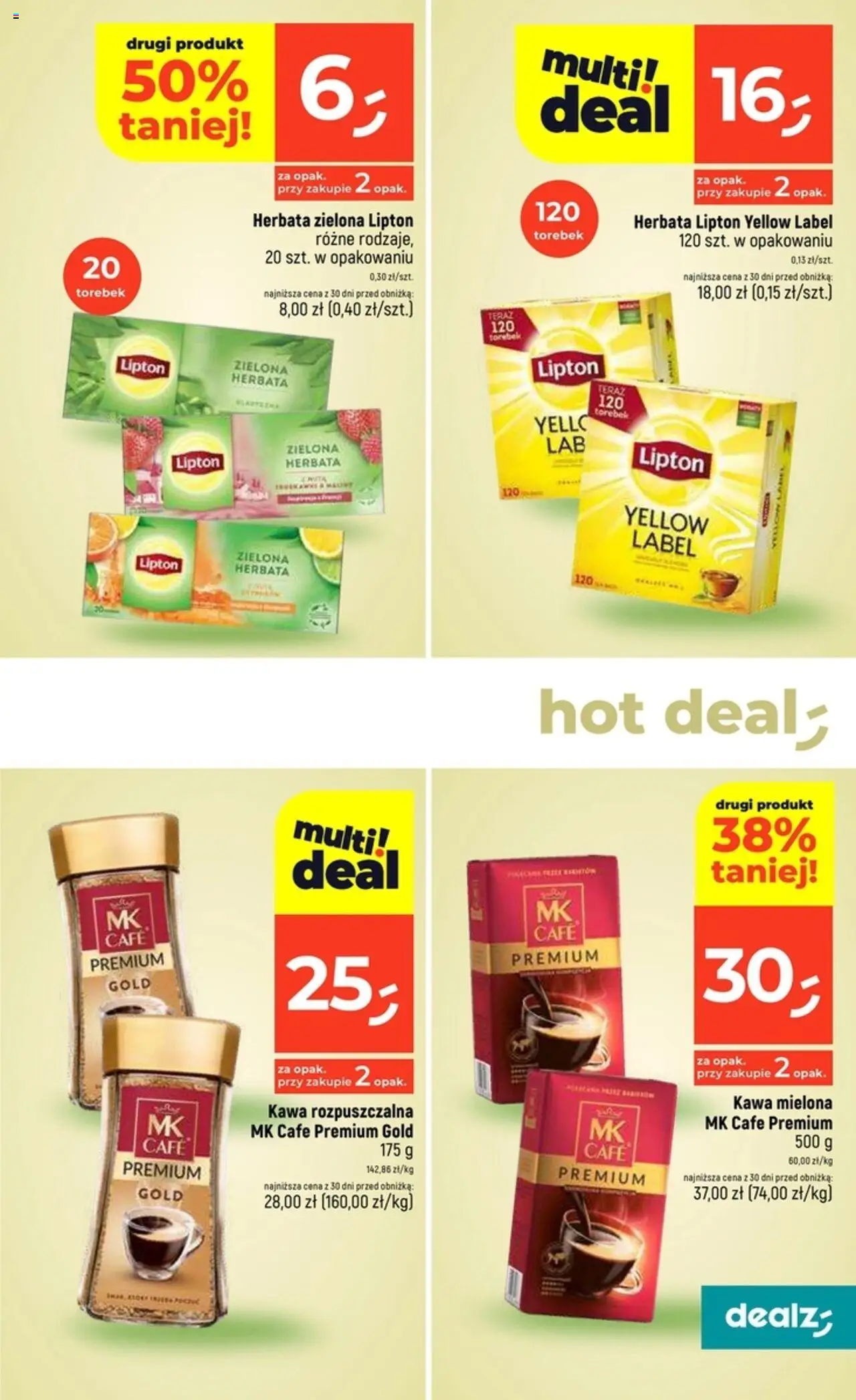 Dealz Gazetka od 11.09.2025 | Strona: 7 | Produkty: Kawa rozpuszczalna, Herbata lipton, Kawa, Herbata