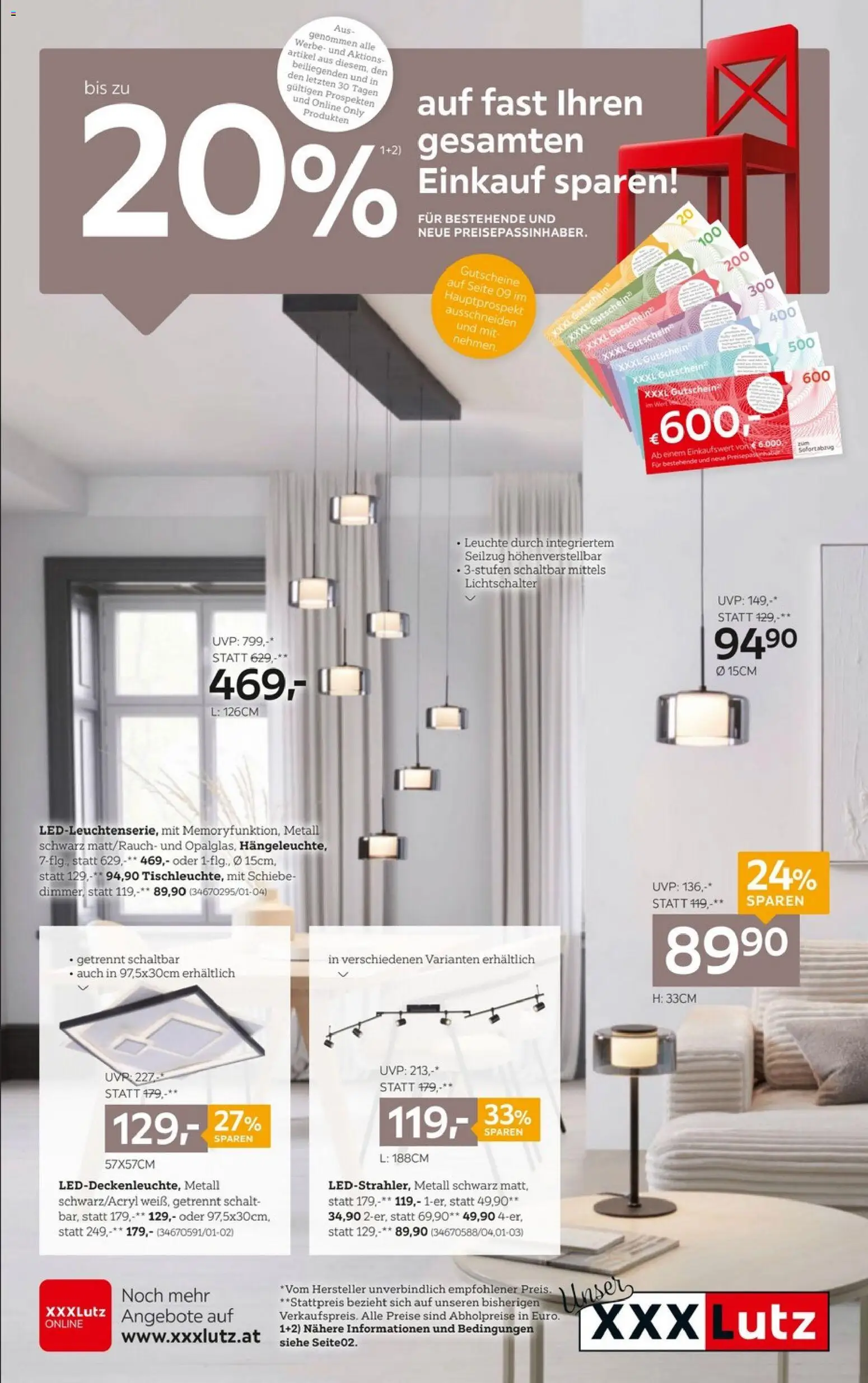 XXXLutz Leuchten gültig ab 27.01.2026 | Seite: 1