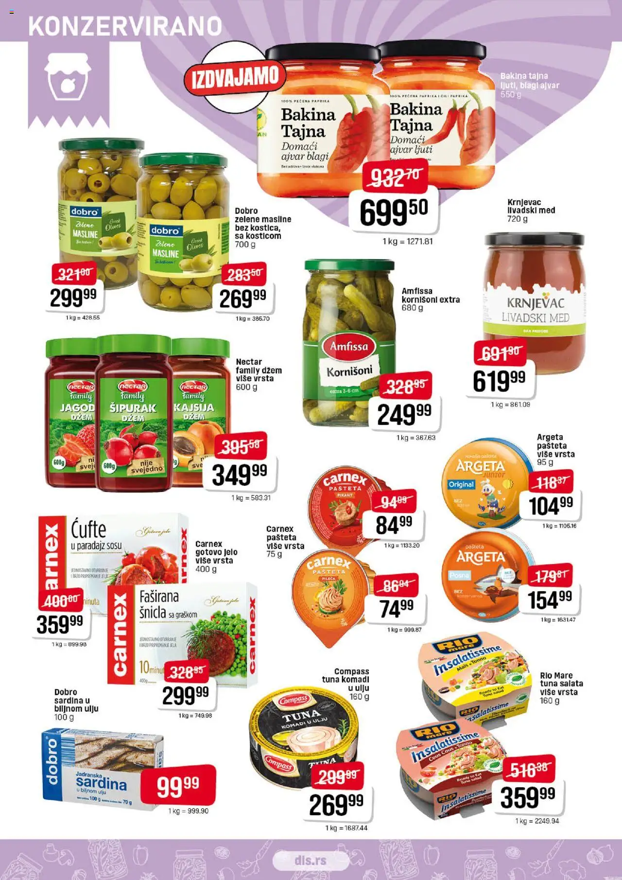 DIS katalog - važi od 25.09.2025 | Strana: 6 | Proizvode: Salata, Med, Paradajz, Pašteta
