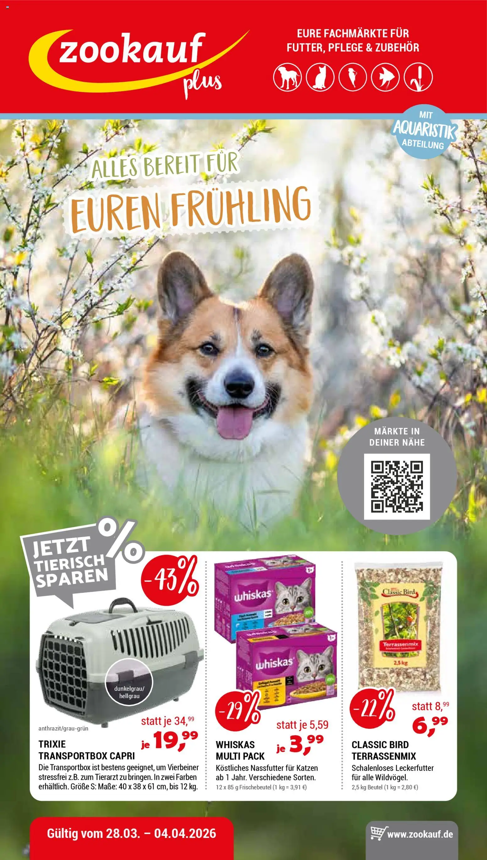 zookauf Prospekt 	 – gültig ab 28.03.2026 | Seite: 1 | Produkte: Whiskas