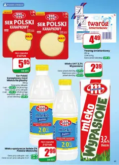 Pogląd oferty "SER POLSKI KANAPKOWY, Ser Polski kanapkowy maxi Mlekovita plastry 300 g" - ważna od 08.04.2026 | Strona: 43 | Produkty: Mleko, Ser, Twaróg, Twaróg śmietankowy