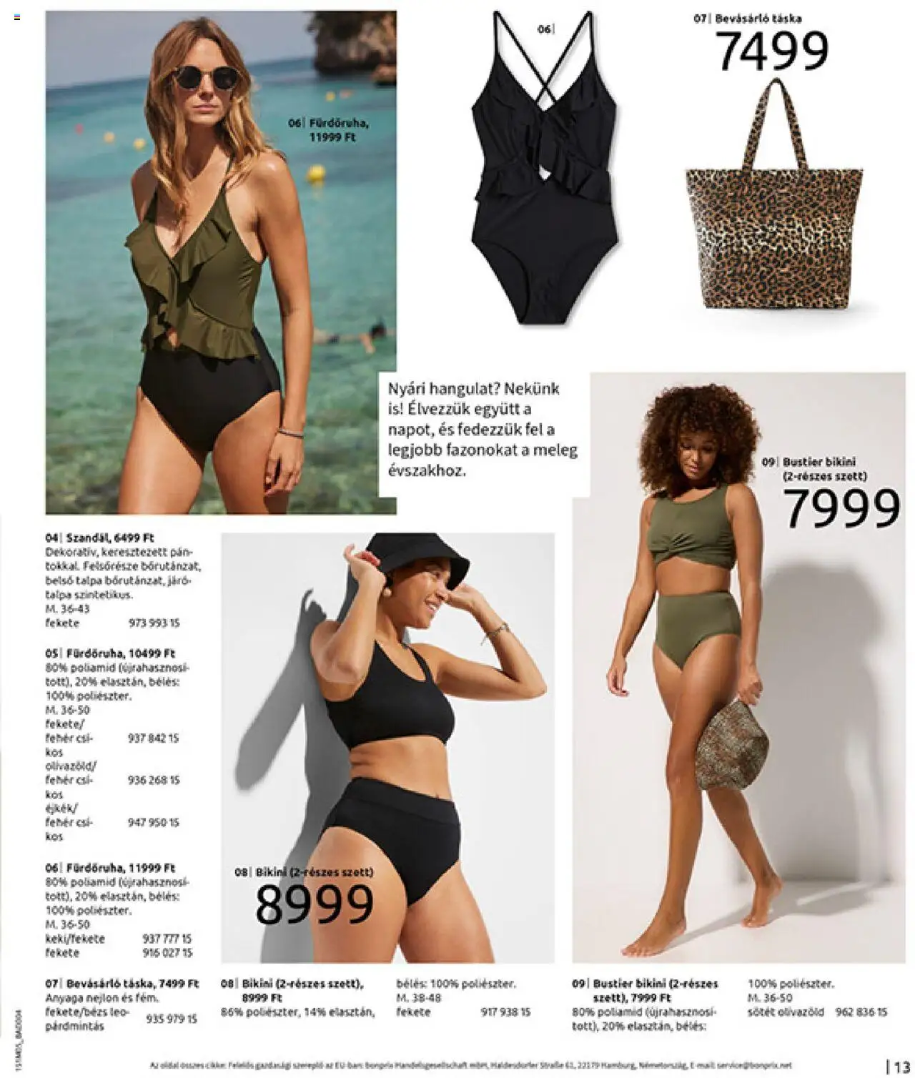 Bonprix akciós ujság - amely érvényes a következő dátumtól: 27.05.2025 | Oldal: 15 | Termékek: Bikini, Táska