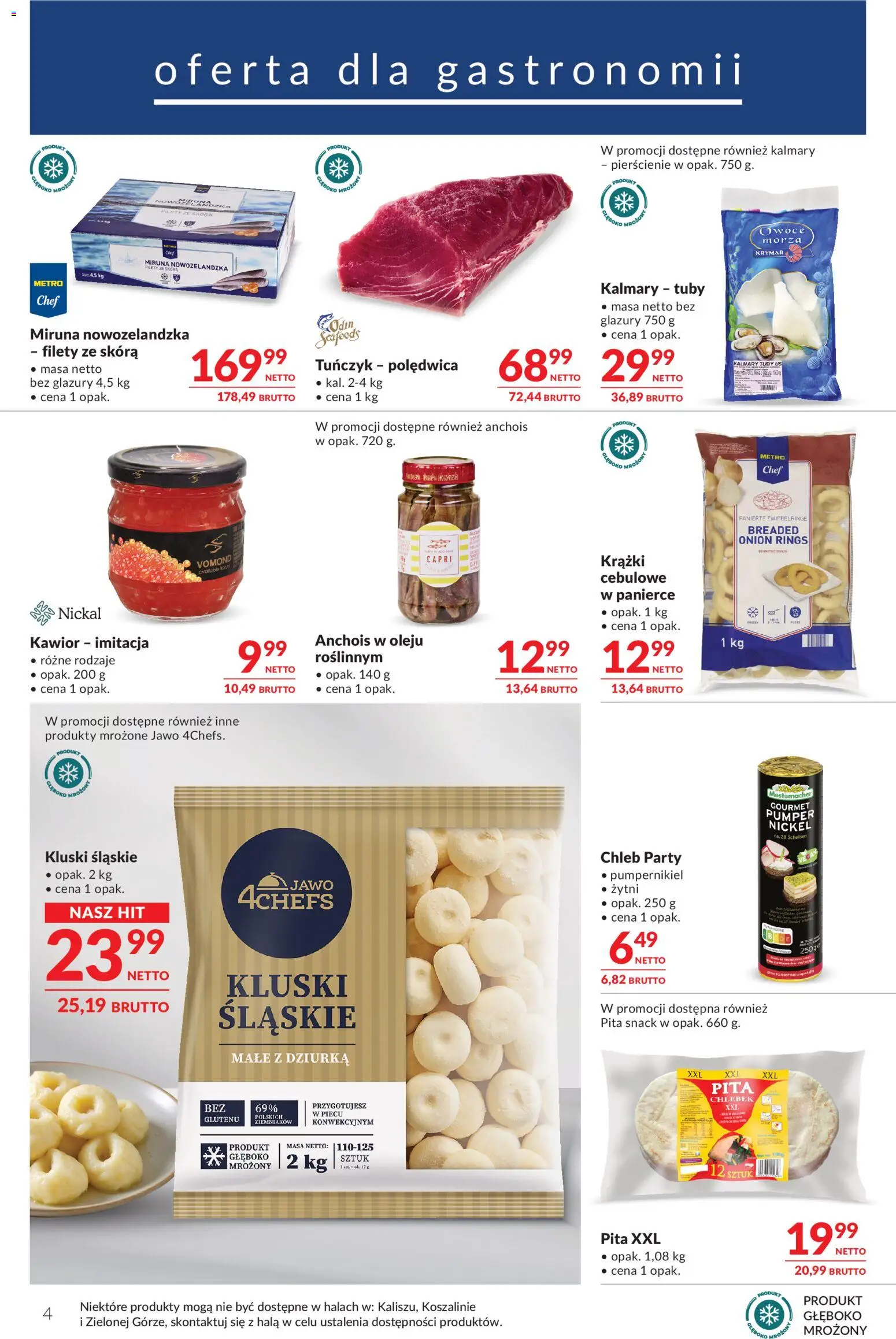 Makro Gazetka - Oferta dla gastronomii od 27.12.2025 | Strona: 4 | Produkty: Pumpernikiel, Anchois, Chleb, Owoce morza