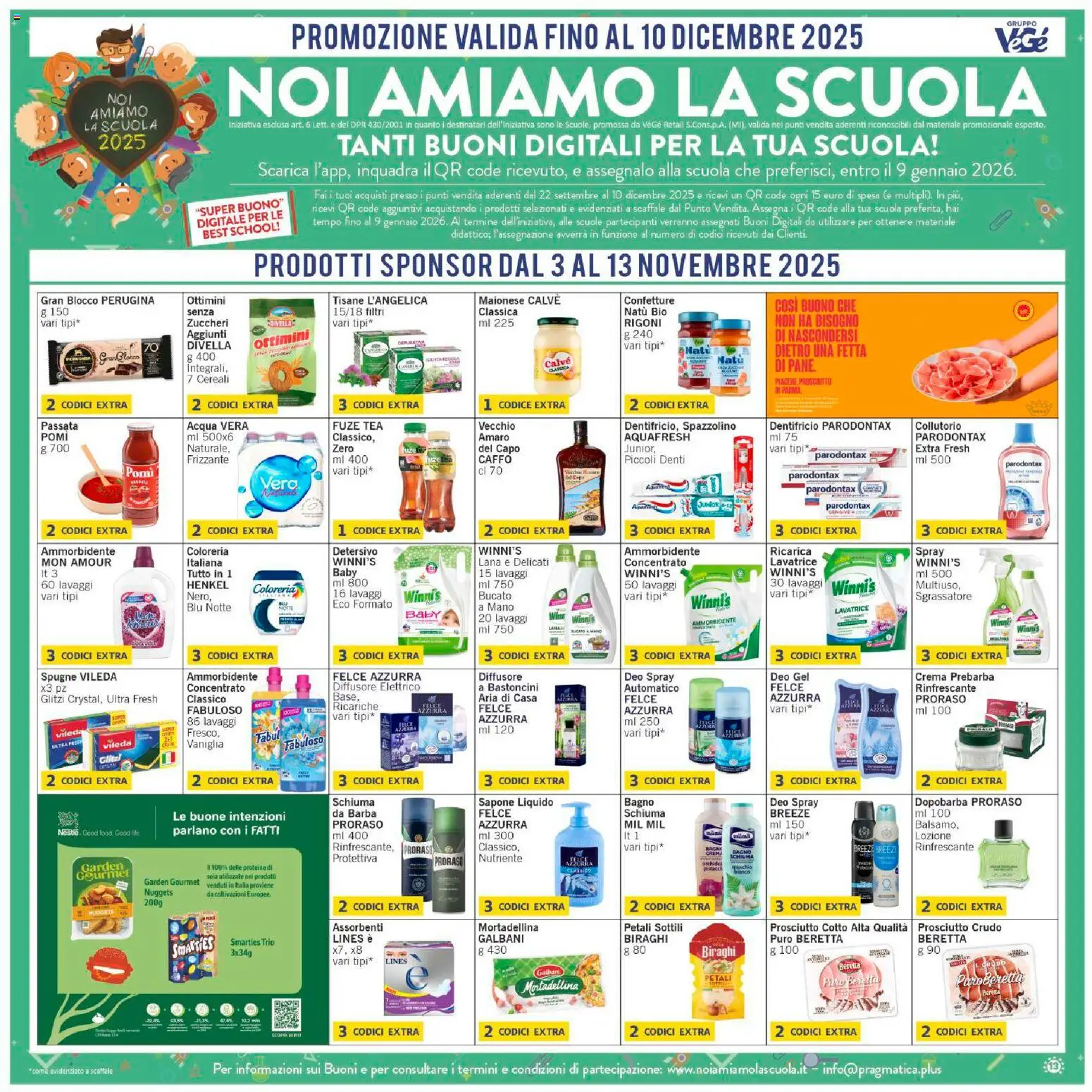 Volantino Paghi Poco del 31.10.2025 | Pagina: 13 | Prodotti: Prosciutto Cotto, Collutorio, Prosciutto, Lavatrice