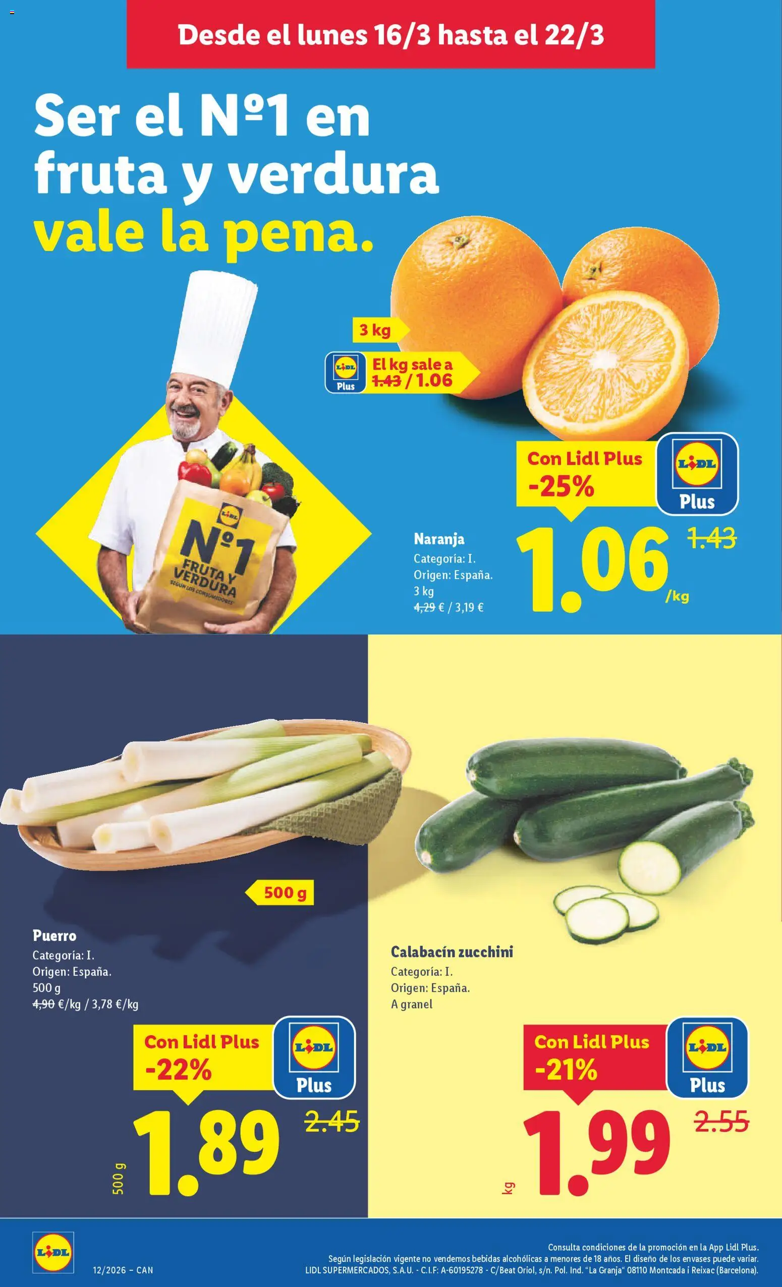 Lidl folleto │ válido desde el 16.03.2026 | Página: 2 | Productos: Calabacín