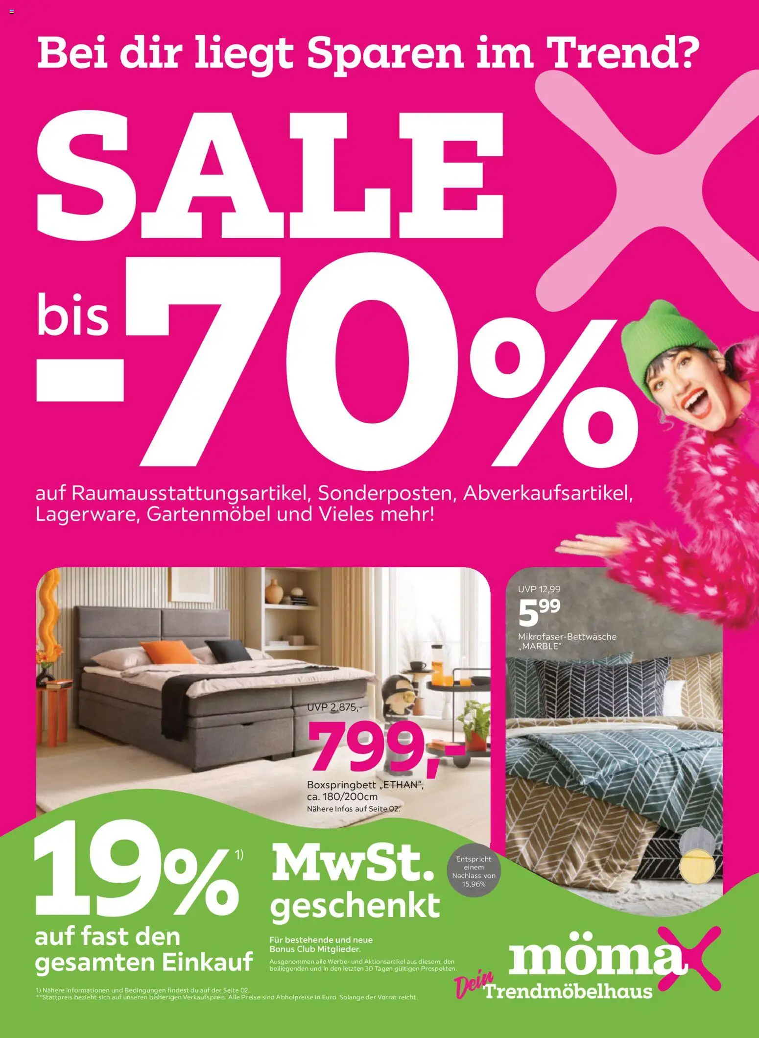 Mömax Prospekt 	 – gültig ab 27.12.2025 | Seite: 1 | Produkte: Boxspringbett, Gartenmöbel