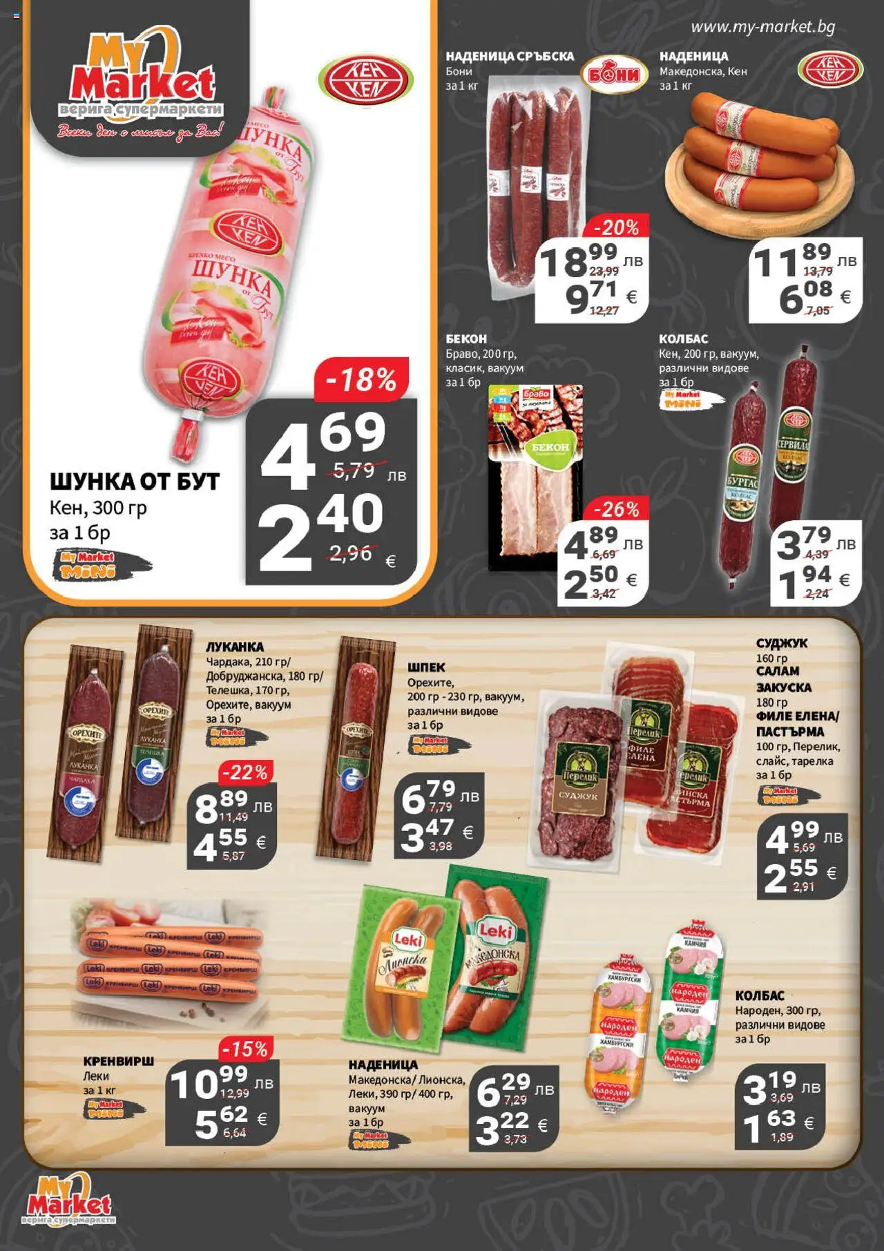  | Страница: 6 | Продукти: Шунка, Наденица, Колбас, Сръбска наденица