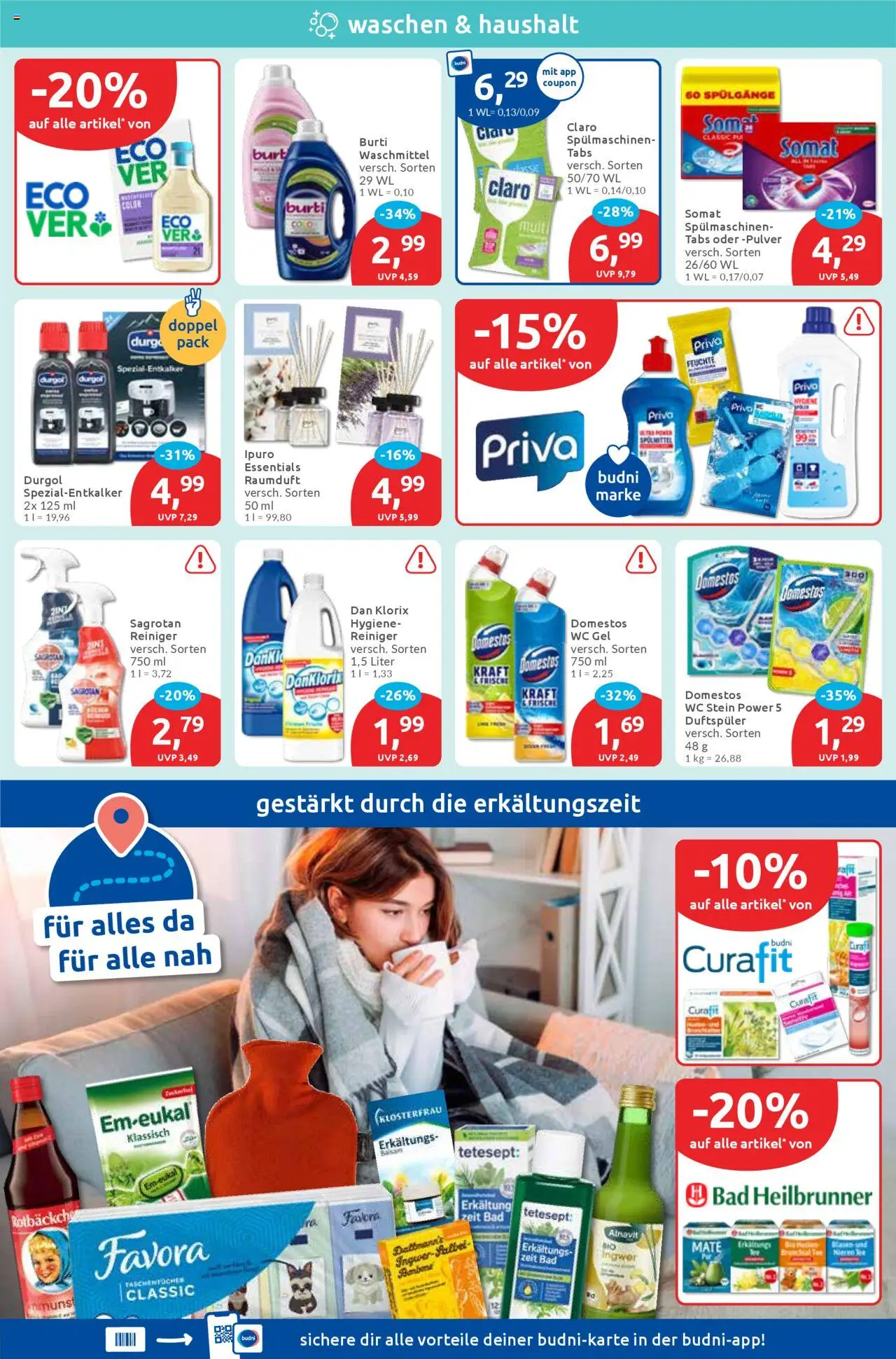 Budni Prospekt 	 – gültig ab 03.11.2025 | Seite: 4 | Produkte: Spulmaschinen tabs, Bad, Waschmittel, WC Stein