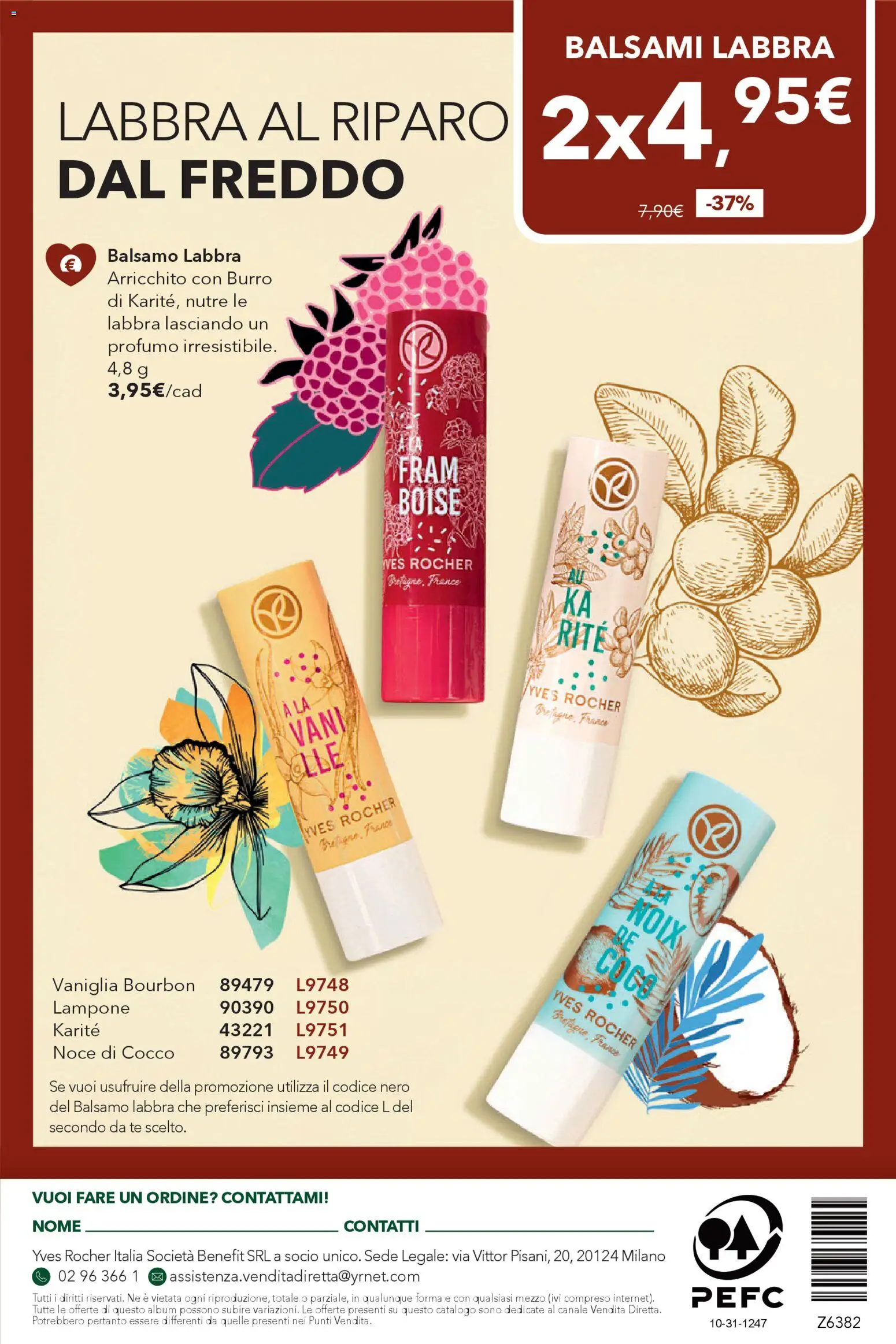 Volantino Yves Rocher del 17.02.2026 | Pagina: 68 | Prodotti: Balsamo, Bourbon, Lampone, Profumo