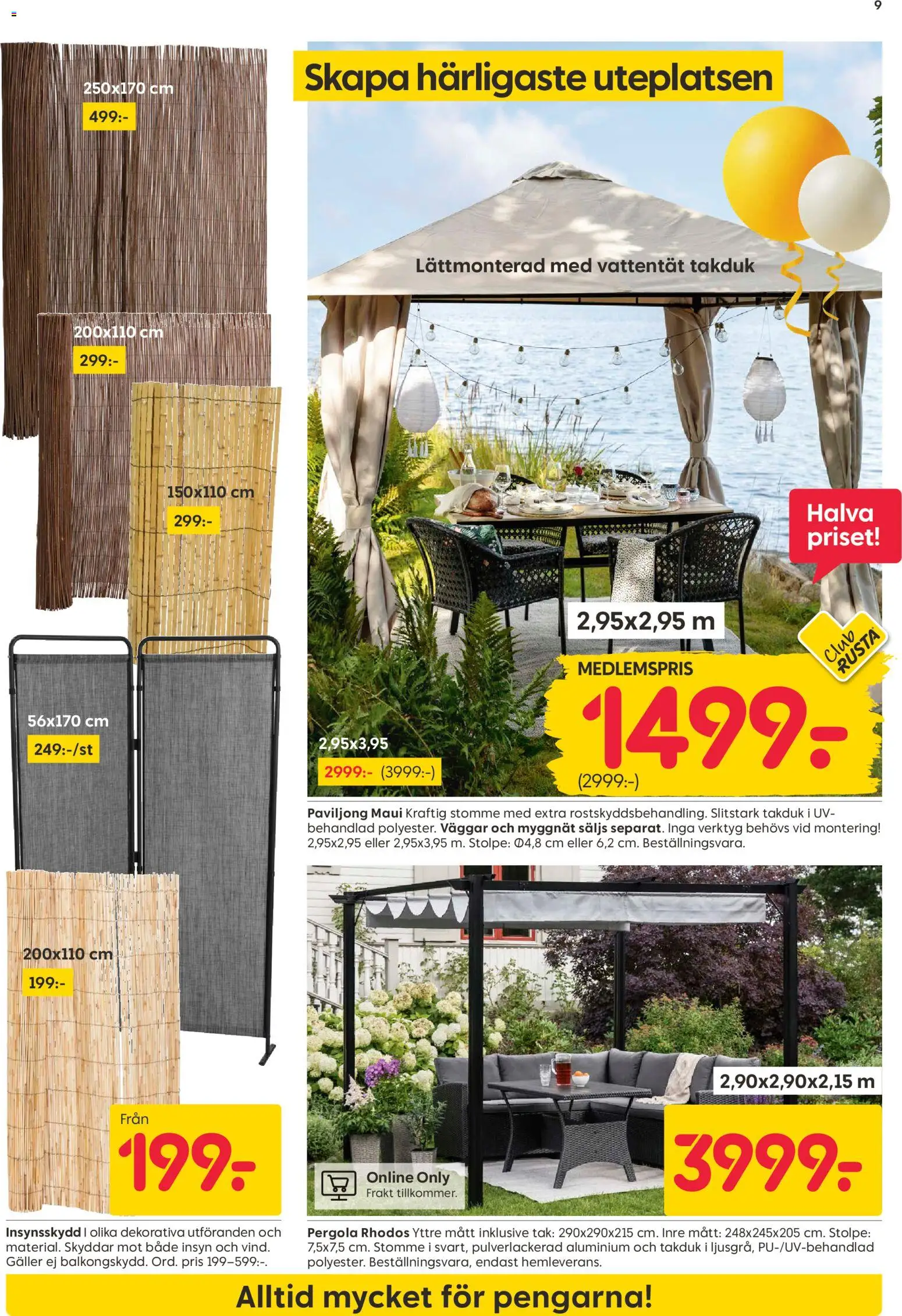 Rusta reklamblad aktuell från 27.04.2026 | Sida: 9 | Produkter: Galler, Myggnät