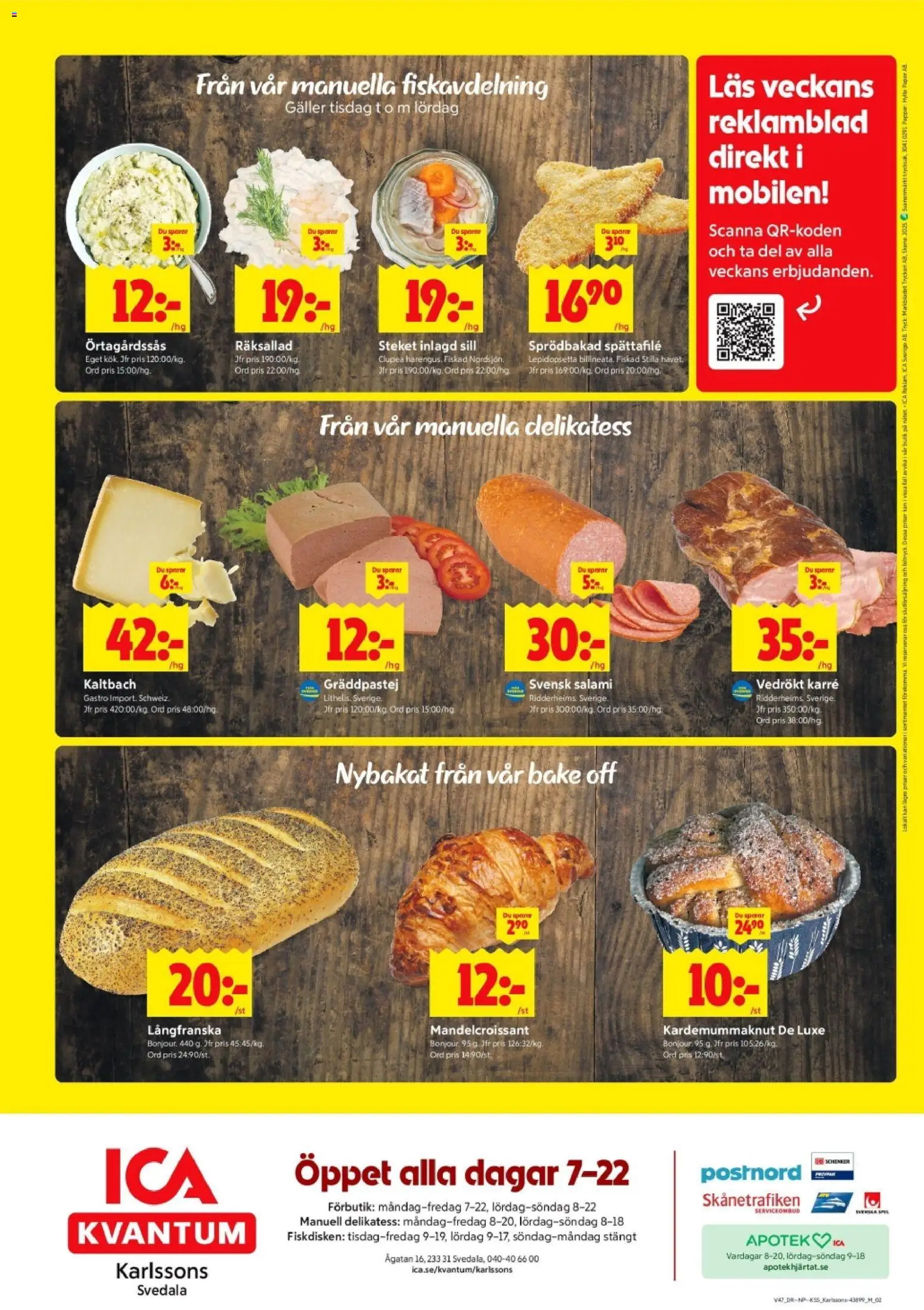 ICA Kvantum reklamblad aktuell från 17.11.2025 | Sida: 12 | Produkter: Galler, Sill, Hylla, Salami