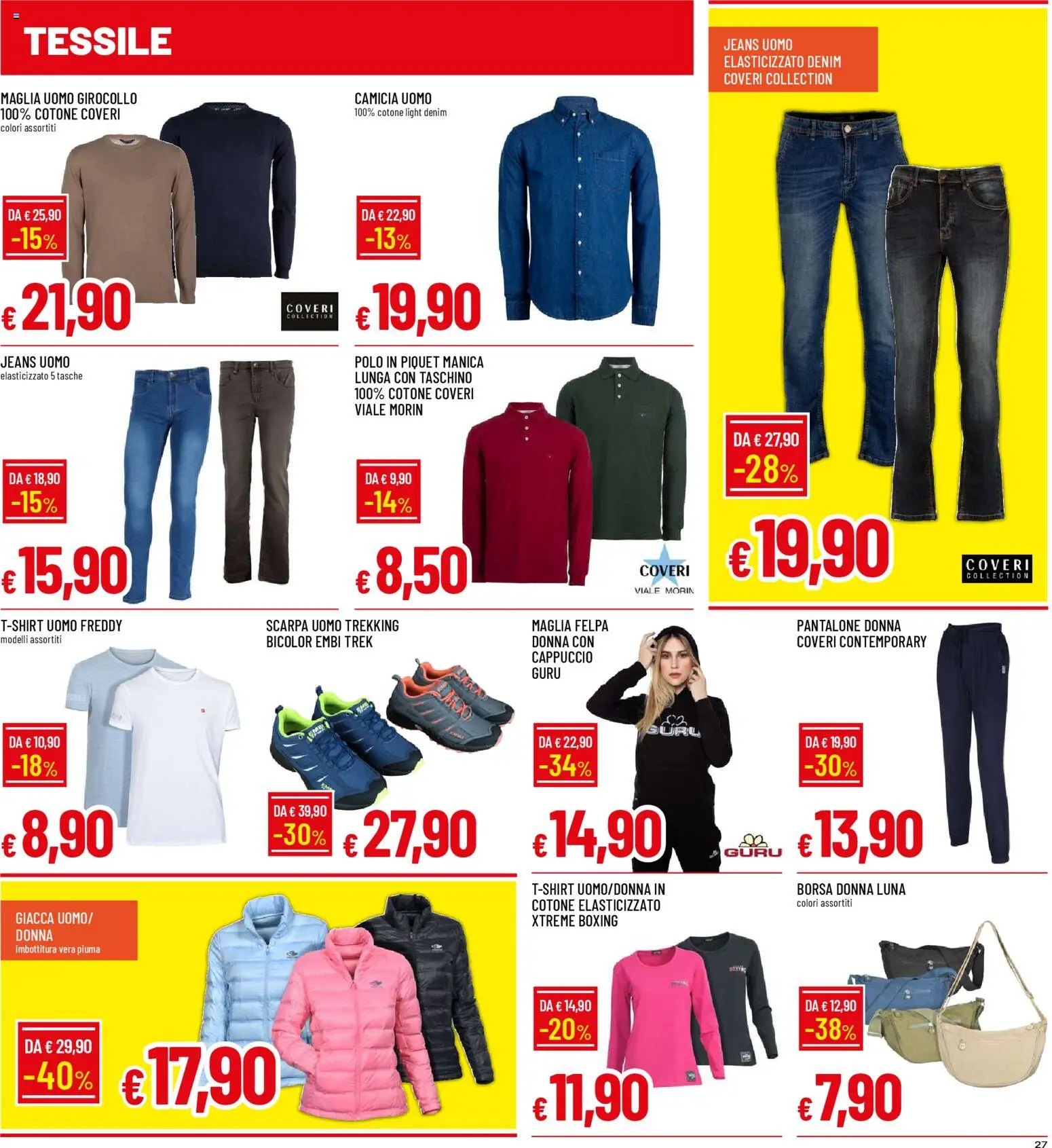 Volantino Galassia del 05.03.2026 | Pagina: 27 | Prodotti: Camicia, Felpa, Giacca, Borsa