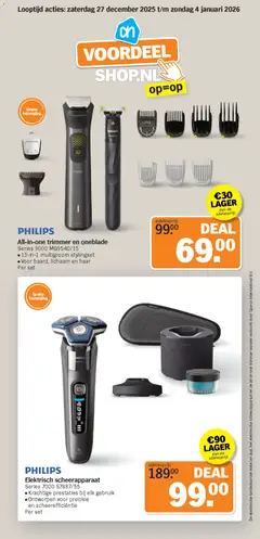 Albert Heijn - Folder week 1 - Voorbeeld van een folder van Albert Heijn, geldig van 27.12.2025 | Pagina: 39 | Producten: Tandenborstel, Trimmer, Scheerapparaat, Elektrische tandenborstel