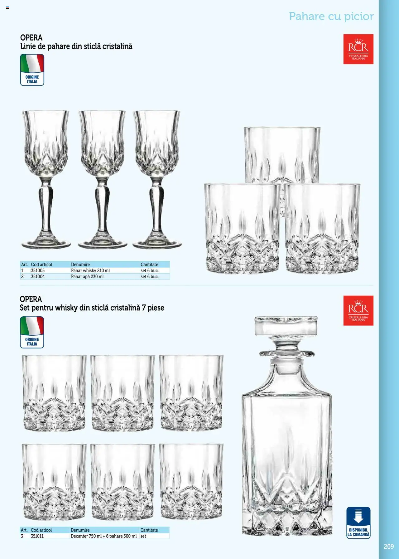 Noul catalog Metro – valabil de la 17.09.2025 | Pagină: 209 | Produse: Pahare, Apă