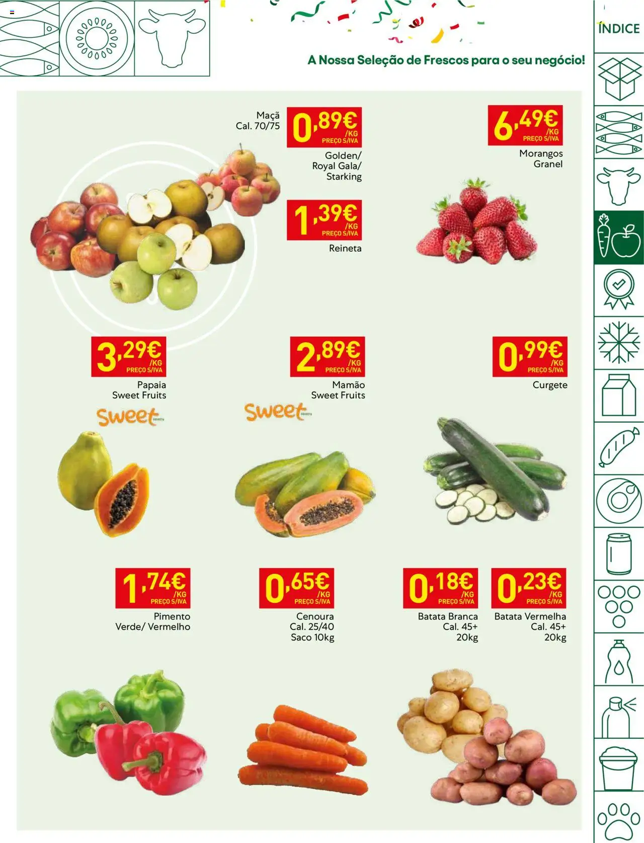 Recheio folheto │ válido de 07.10.2025 | Página: 9 | Produtos: Batata, Curgete, Maça, Mamão
