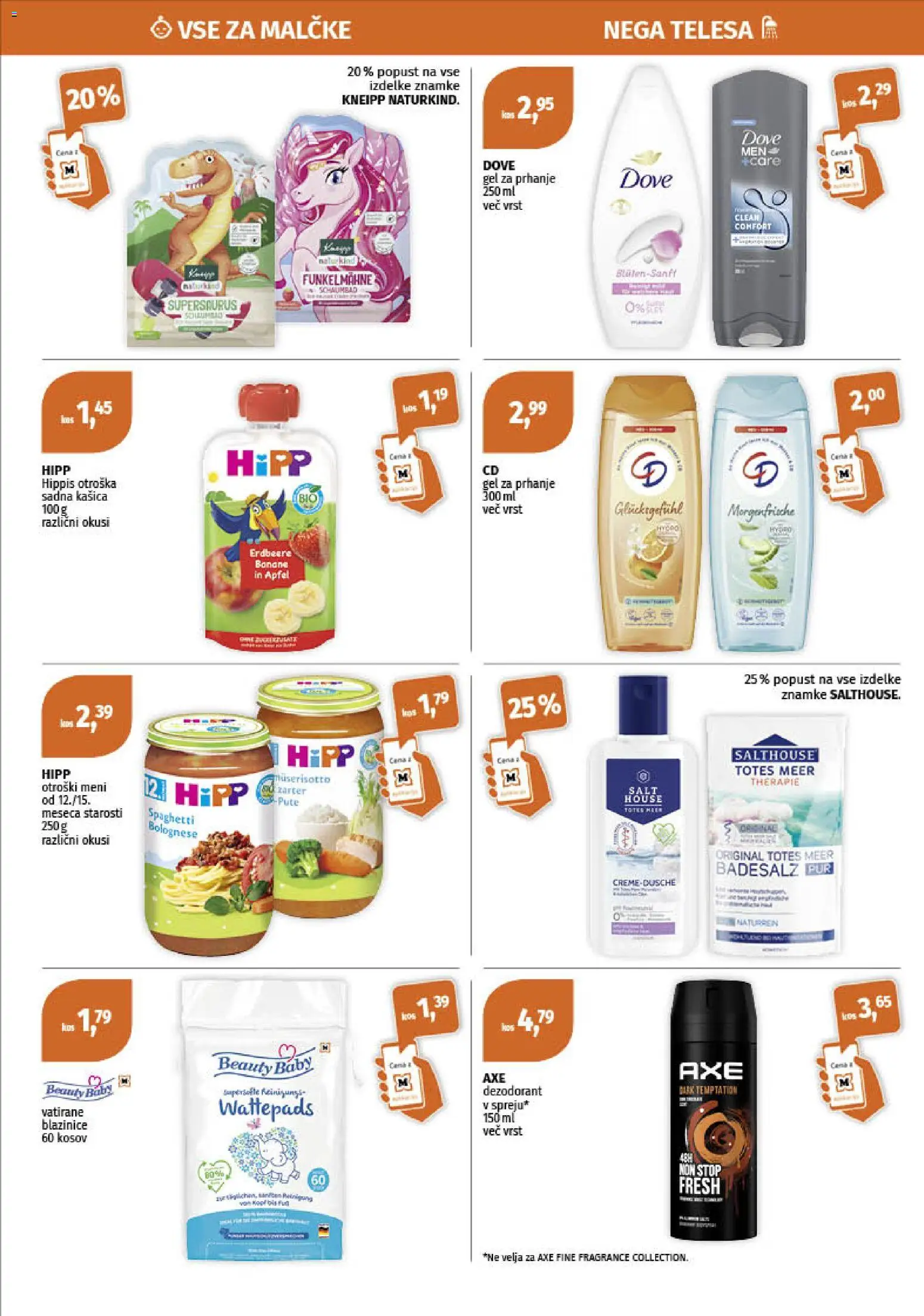 Novi Müller katalog ponudbe – veljaven od 23.02.2026 | Stran: 6 | Izdelki: Gel za prhanje, Deodorant, Banane
