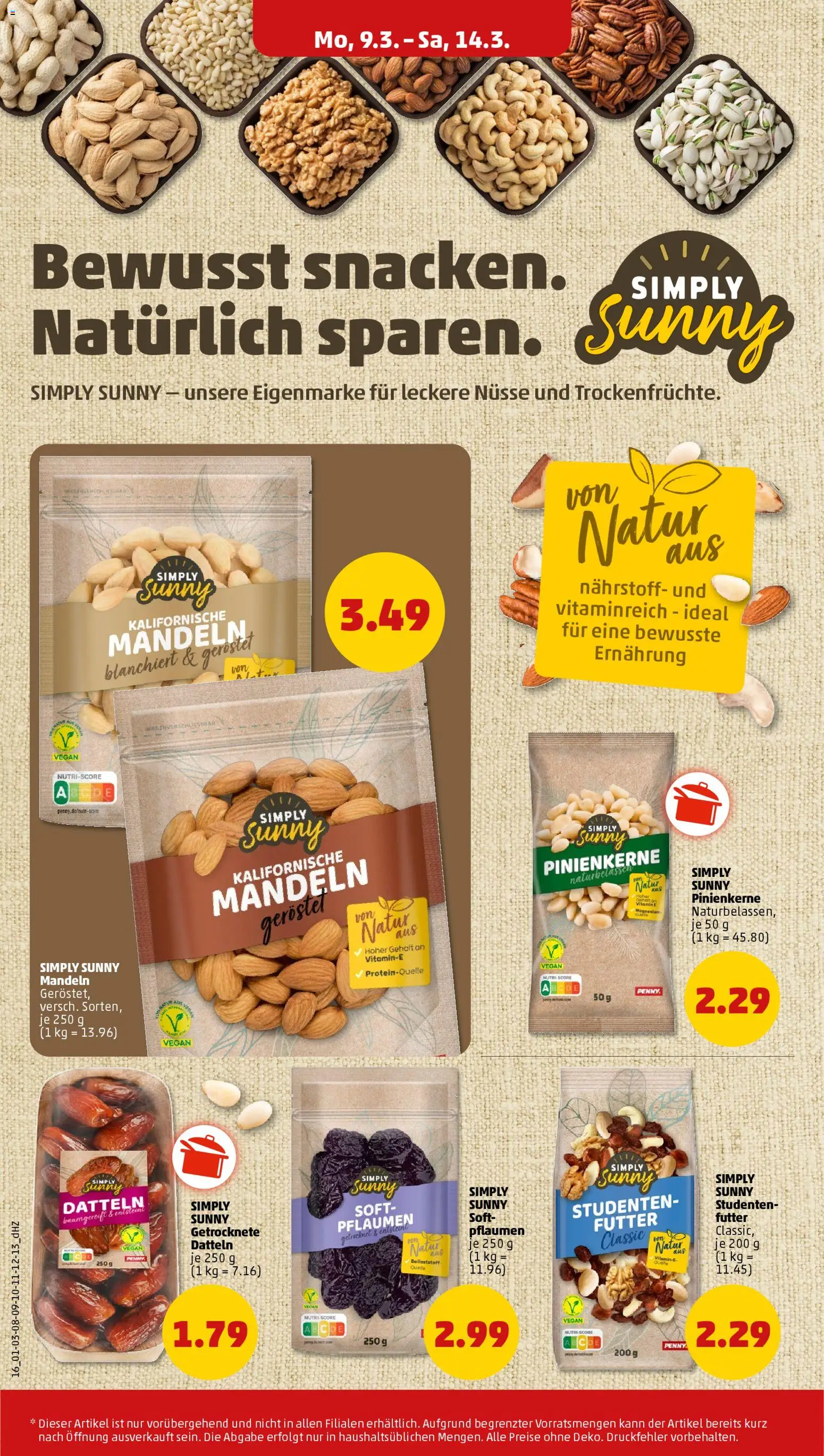 Penny Prospekt 	 – gültig ab 09.03.2026 | Seite: 18 | Produkte: Pflaumen, Mandeln, Nüsse