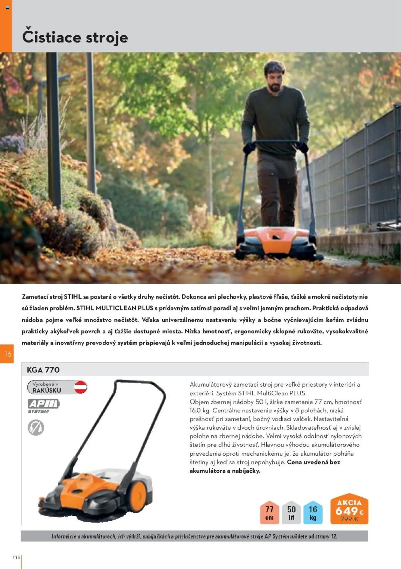 Nové STIHL akcie – leták je platný od 29.09.2025 | Strana: 116 | Produkty: Akumulátor