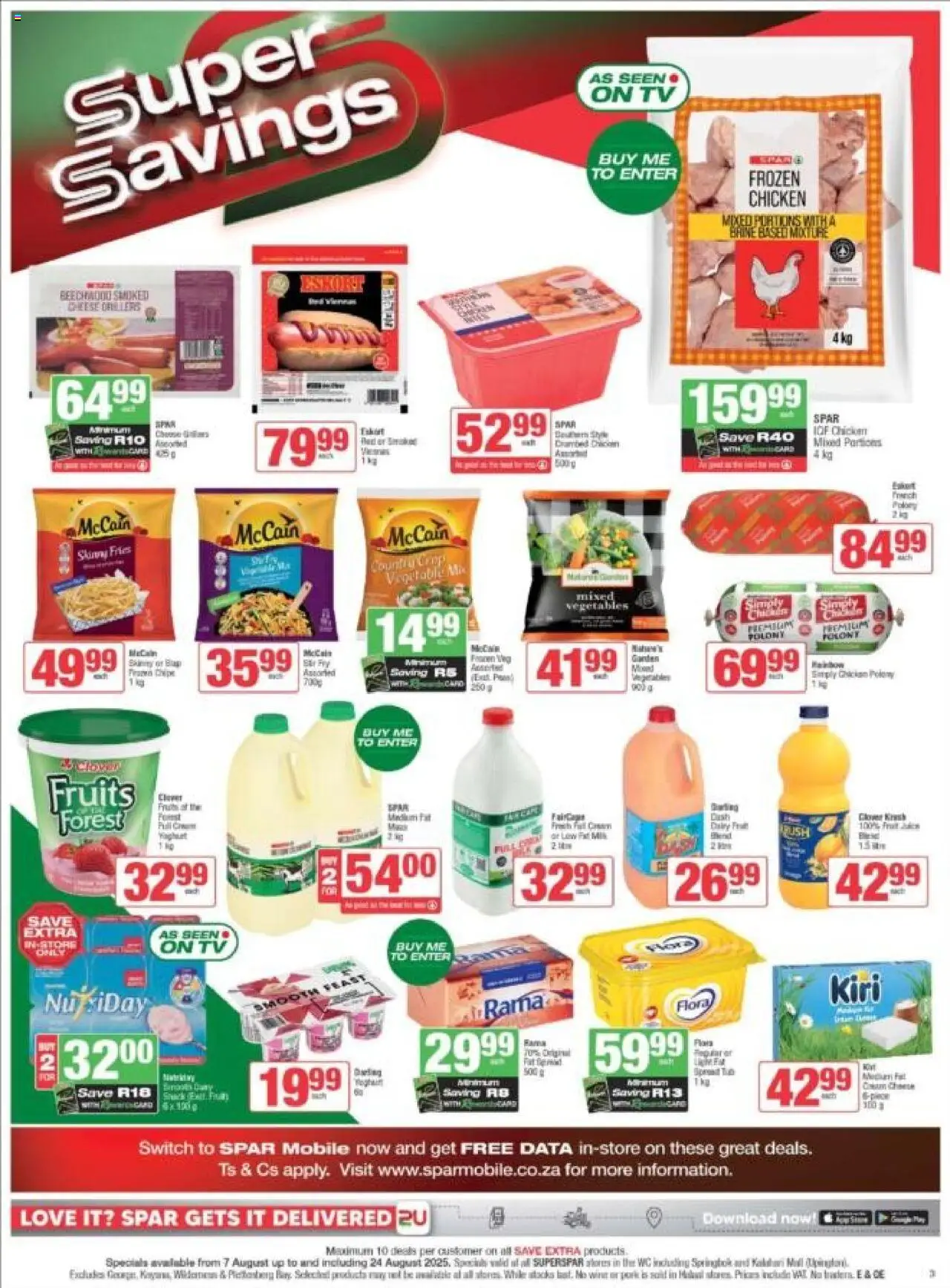 Superspar - Western Cape - Weekly Specials │ valid from 07.08.2025 | Page: 3 | Products: Milk, Polony, Pork, Switch