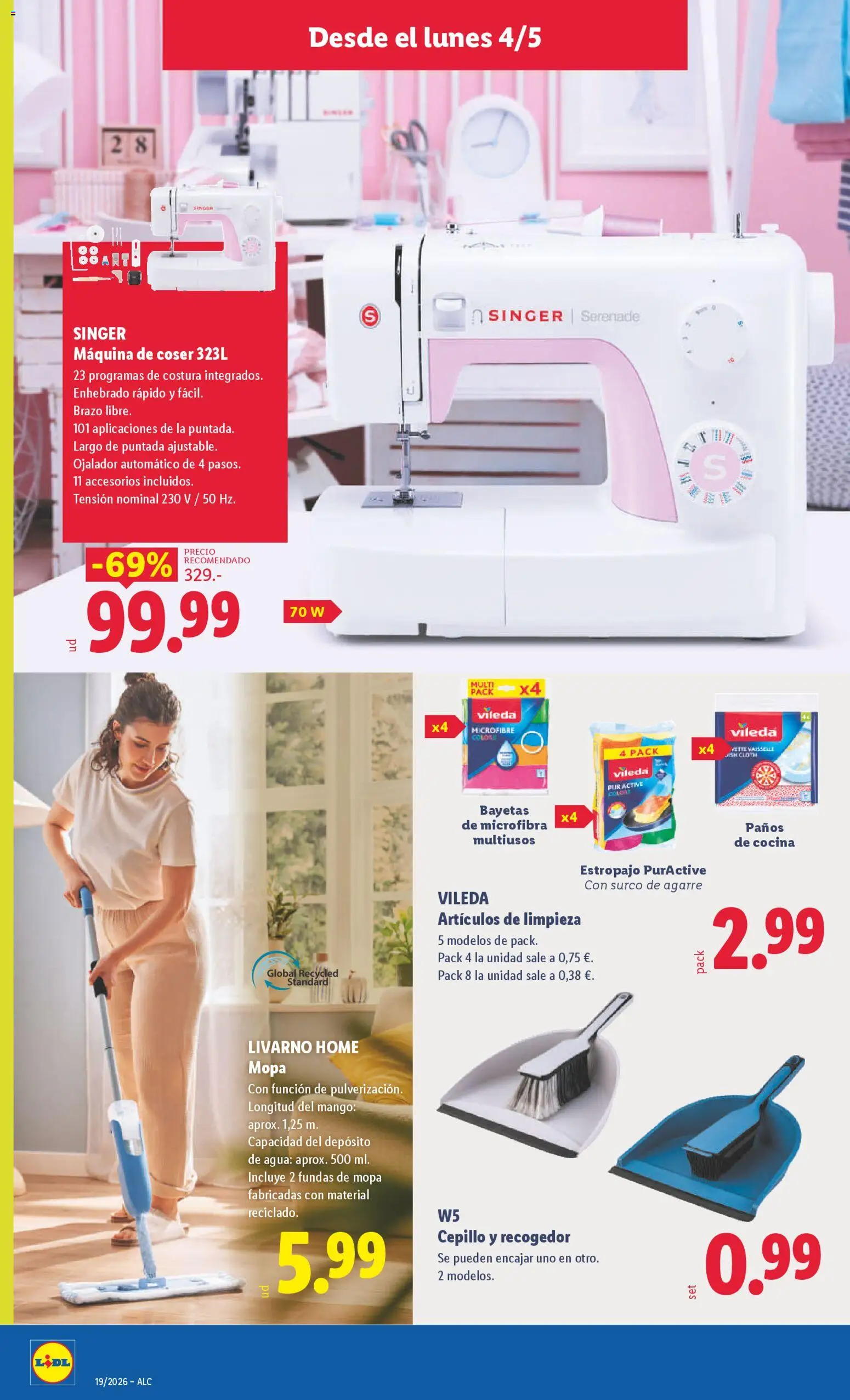 Lidl folleto de bazar │ válido desde el 04.05.2026 | Página: 18 | Productos: Cepillo, Cocina, Ρούτερ, Máquina de coser
