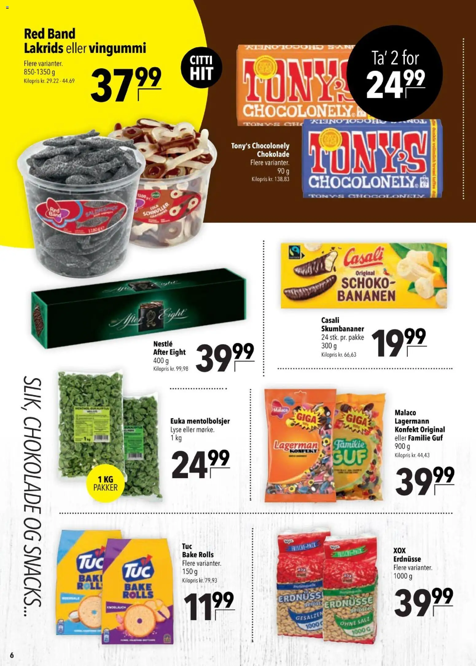 CITTI tilbudsavis – gyldig fra 07.01.2026 | Side: 6 | Produkter: Chokolade, Lakrids, Vingummi, Skumbananer