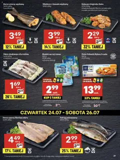 Delikatesy Centrum Gazetka od 24.07.2025 | Strona: 21 | Produkty: Pstrąg, Paluszki rybne frosta, Dorsz czarny, Paluszki