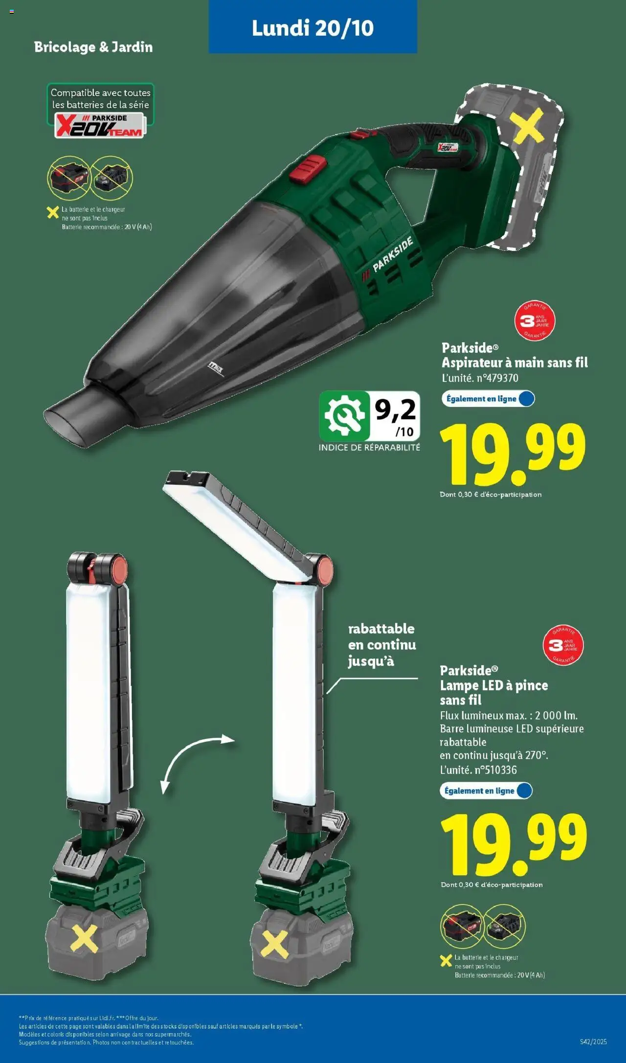 {H1} | Page: 63 | Produits: lampe LED, Aspirateur, Batterie, Lampe