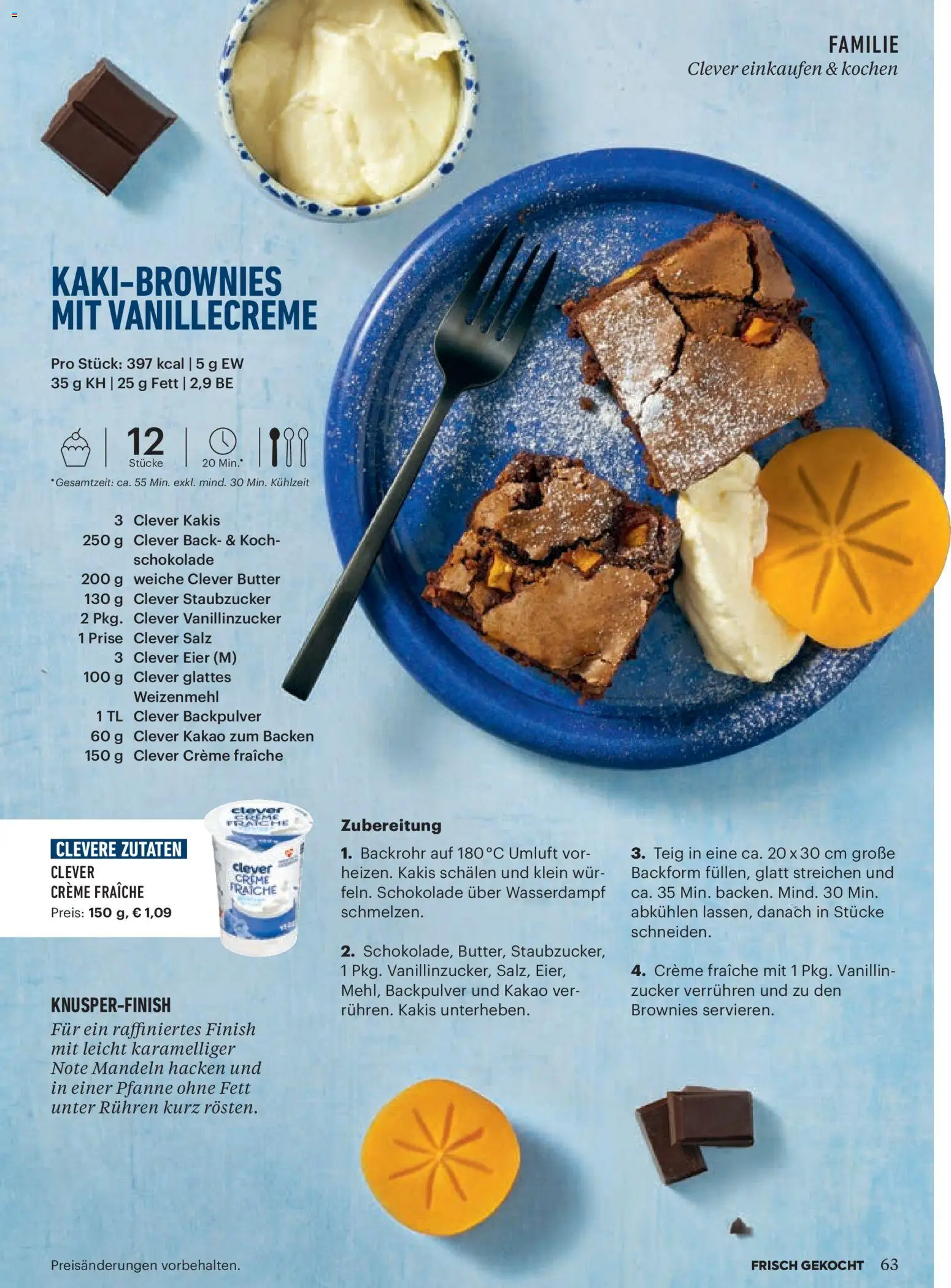 Billa  Frisch Gekocht gültig ab 01.12.2025 | Seite: 63 | Produkte: Salz, Zucker, Eier, Schokolade