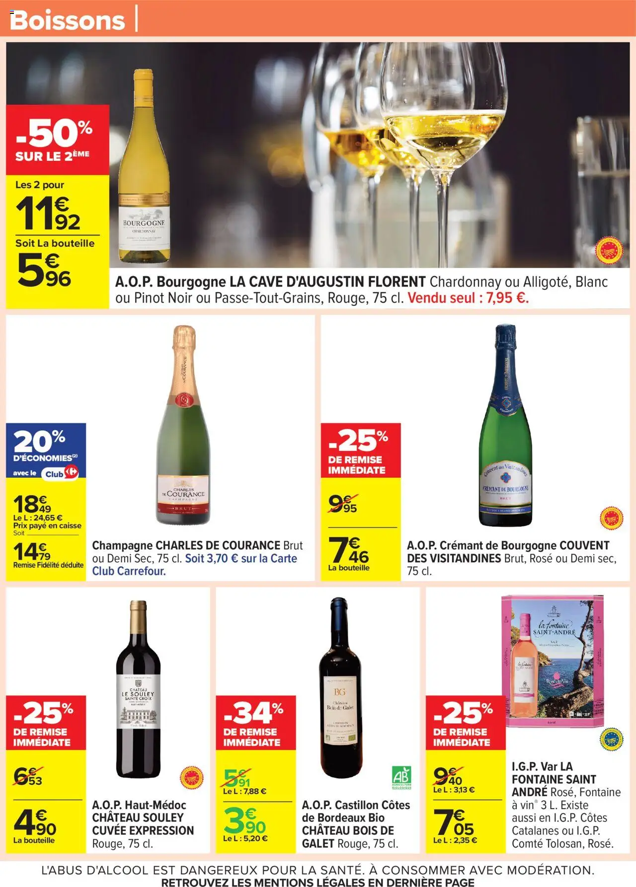 {H1} | Page: 44 | Produits: Champagne brut, Crémant de bourgogne, Champagne, Crémant