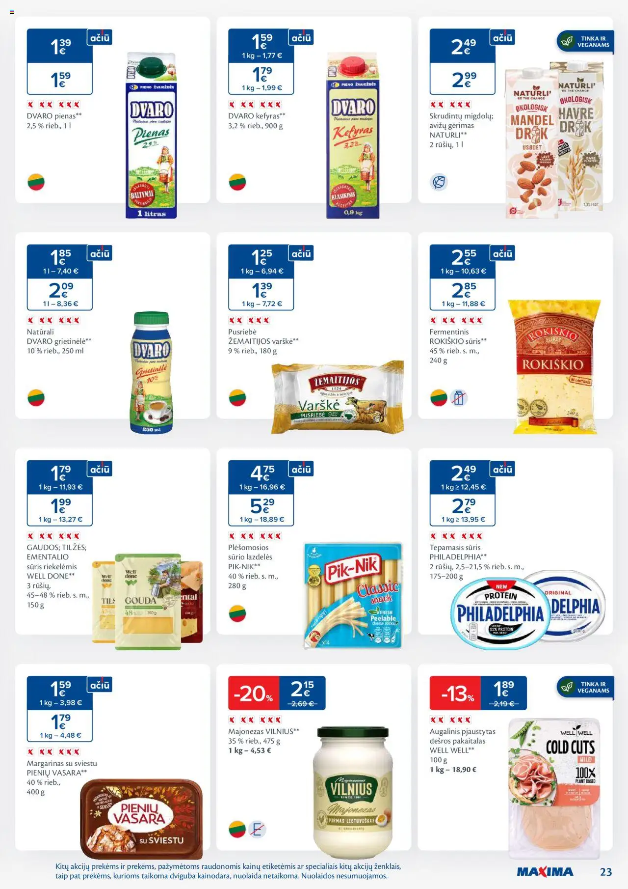 MAXIMA - Leidinys│galioja nuo 29.07.2025 | Puslapis: 23 | Prekių: Grietinėlė, Margarinas, Pienas, Majonezas