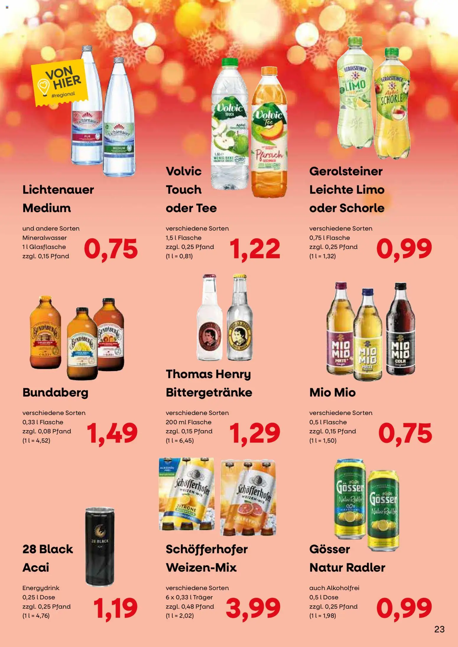 KONSUM Leipzig Kunden-journal – gültig ab 08.12.2025 | Seite: 23 | Produkte: Cola, Äpfel, Radler, Tee