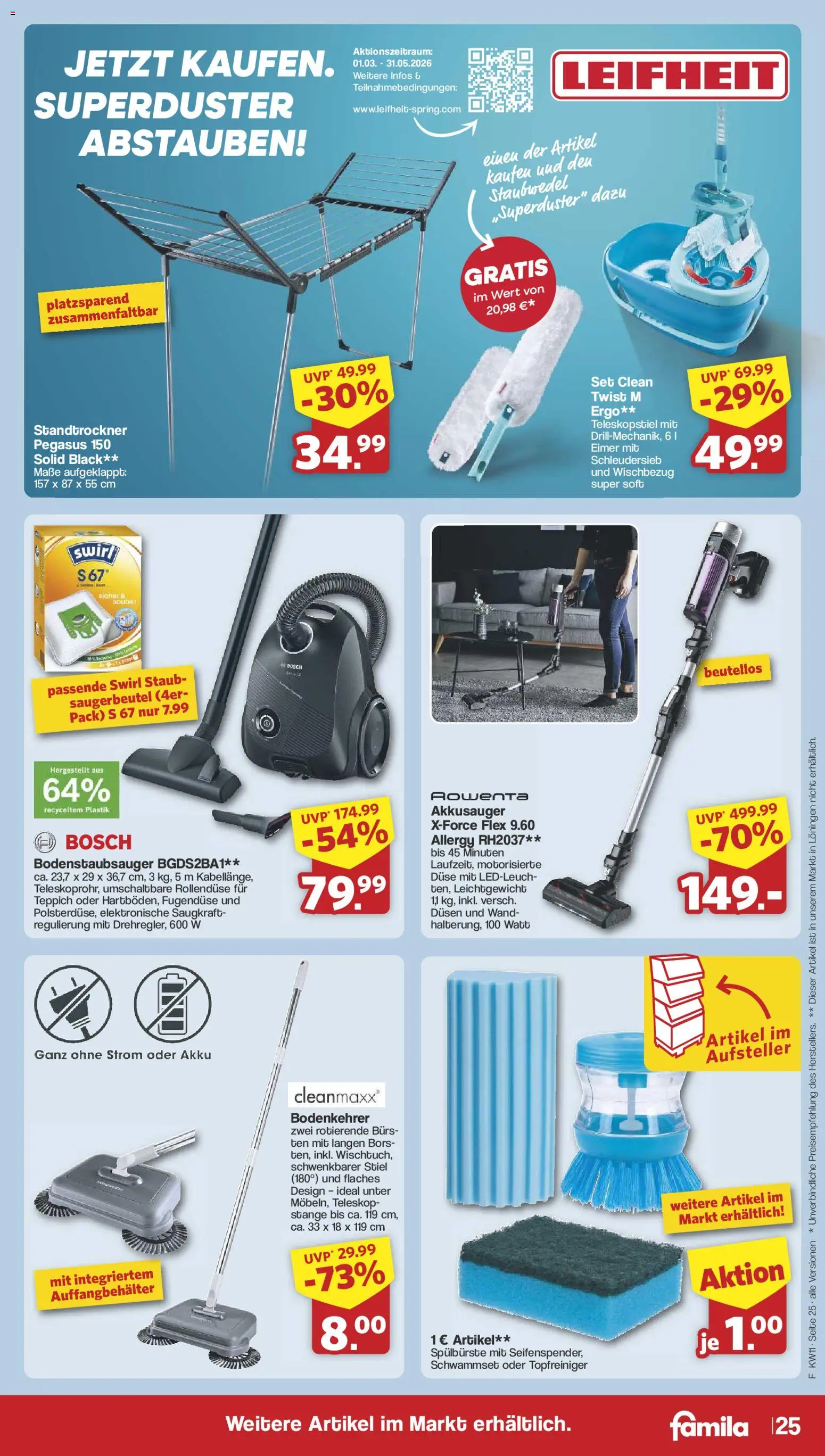 Famila Nordwest Prospekt 	 – gültig ab 09.03.2026 | Seite: 29 | Produkte: Bosch, Teppich