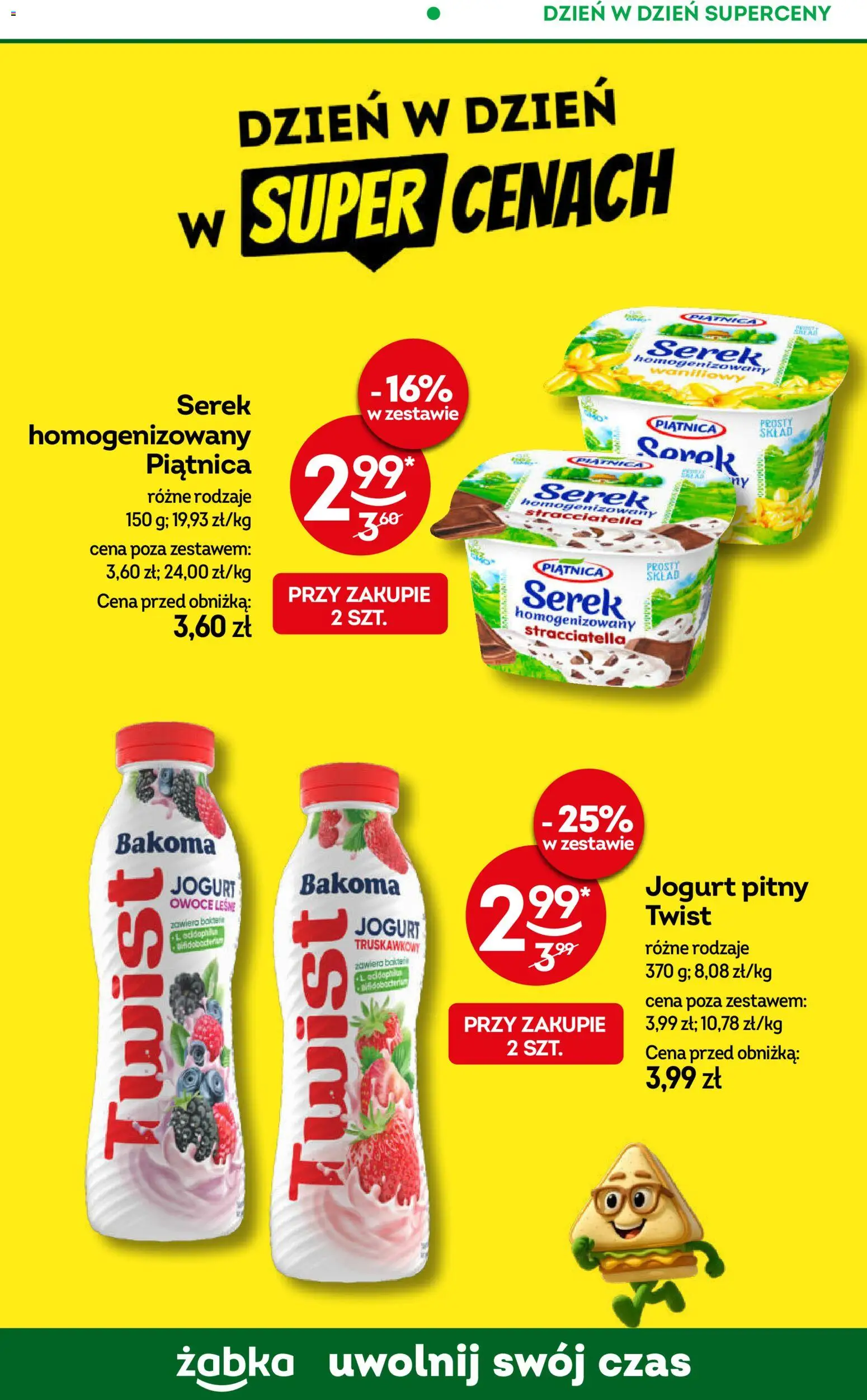 Żabka Black Friday od 19.11.2025 | Strona: 61 | Produkty: Serek homogenizowany, Serek, Jogurt, Owoce