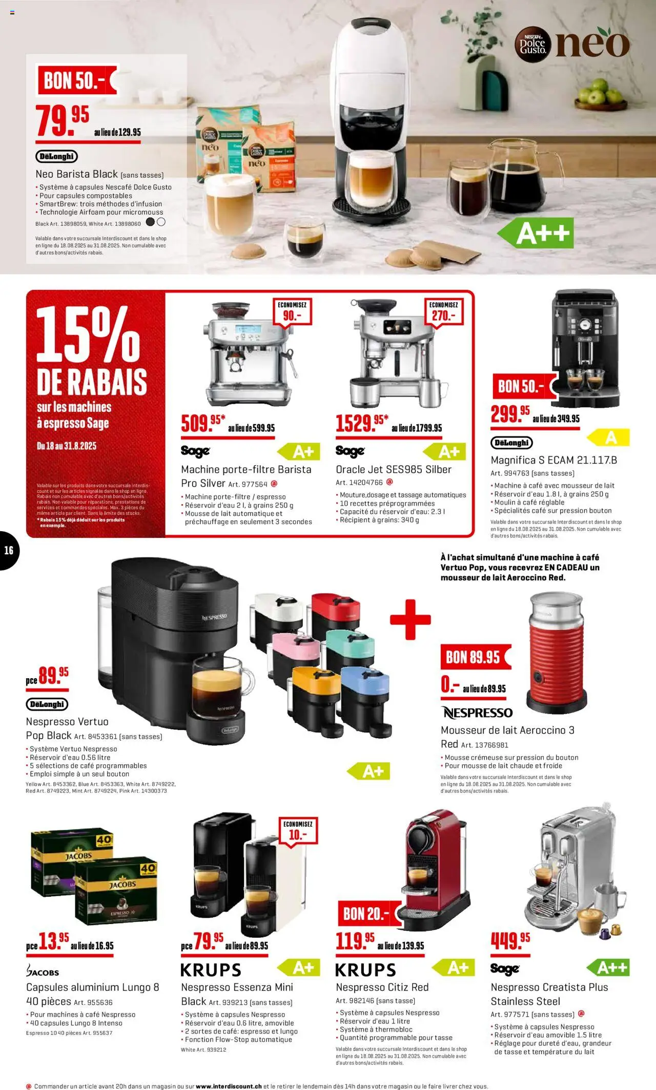 Interdiscount Aktionen FR ab 25.08.2025 | Seite: 16 | Produkte: Krups