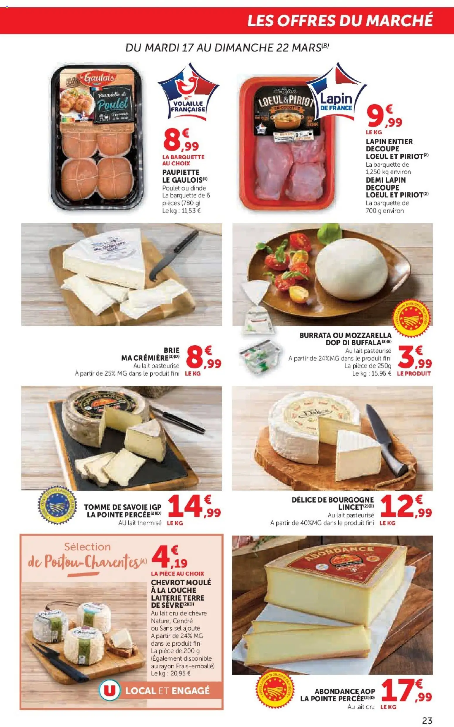 {H1} | Page: 23 | Produits: Mozzarella, Sel, Burrata, Brie