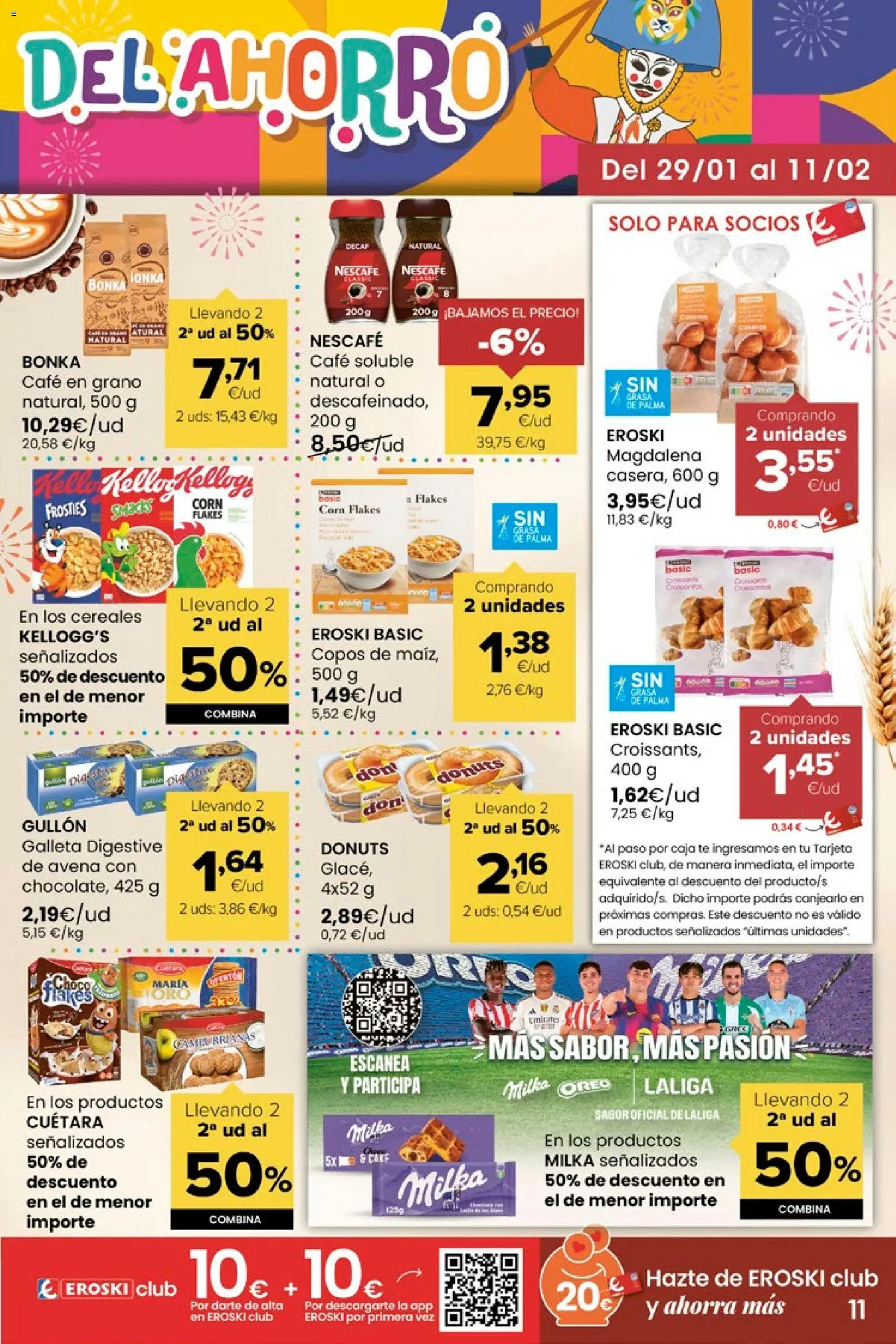 Eroski folleto │ válido desde el 29.01.2026 | Página: 11 | Productos: Café, Cereales, Donuts, Caja