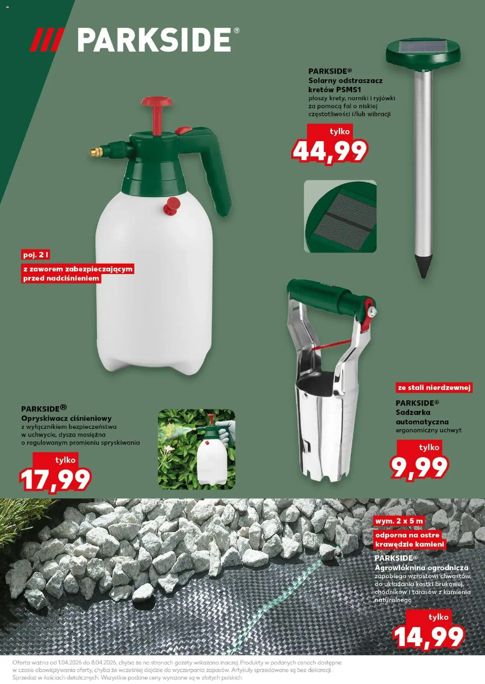 Kaufland gazetka - Ogród od 01.04.2026 | Strona: 5 | Produkty: Opryskiwacz