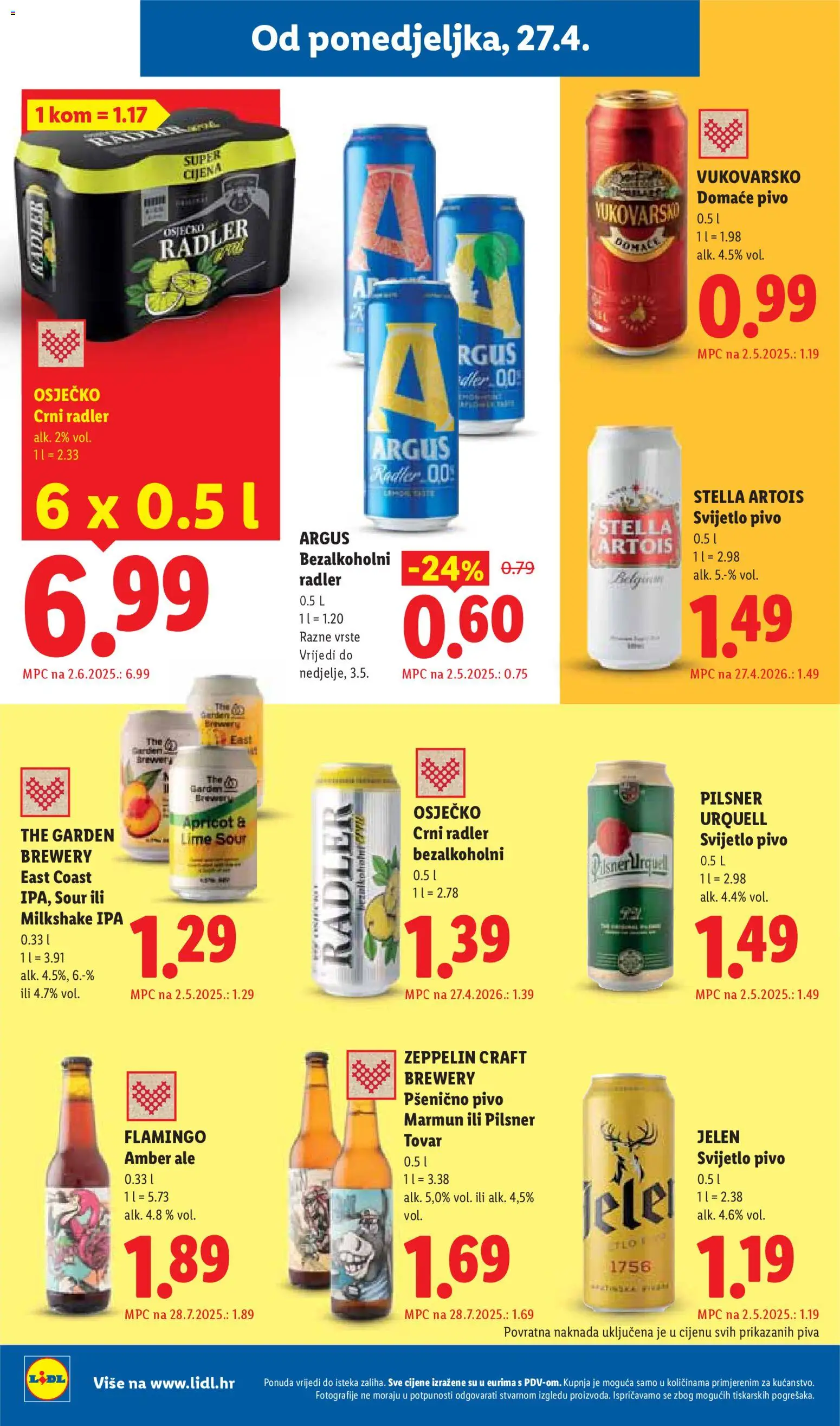 Lidl katalog | vrijedi od 27.04.2026 | Stranica: 10 | Proizvodi: Radler, Pivo