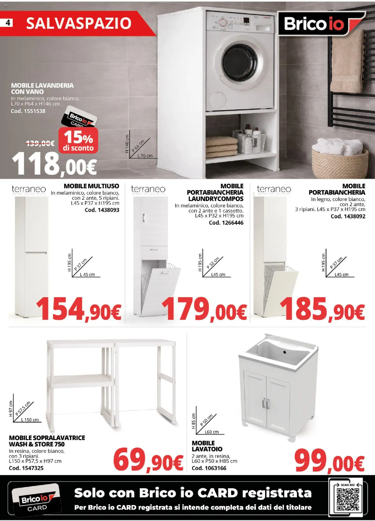 Volantino Brico io del 15.01.2026 | Pagina: 4 | Prodotti: Mobile, Portabiancheria