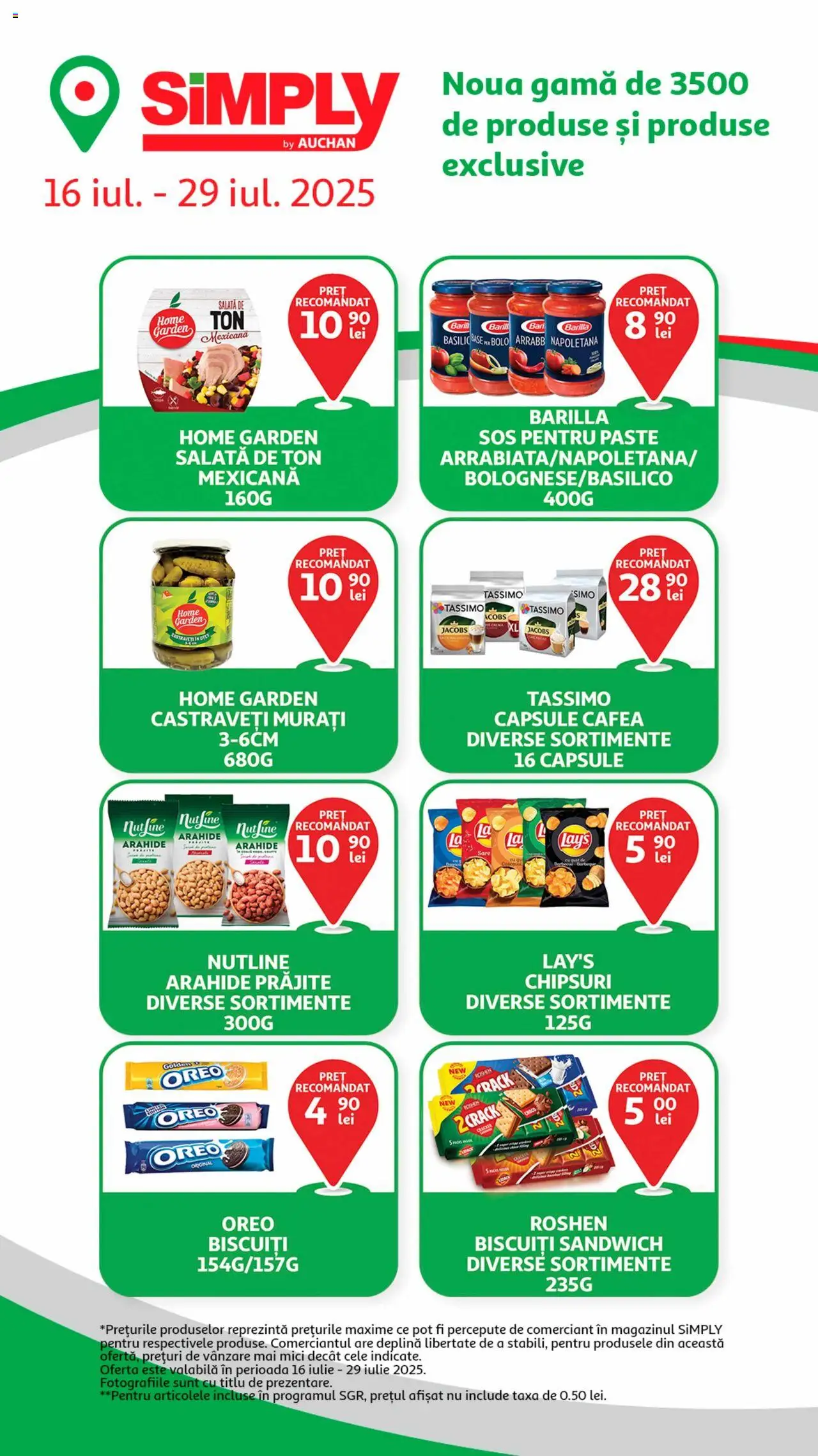 Auchan catalog - Simply – valabil de la 16.07.2025 | Pagină: 1 | Produse: Mici, Arahide, Cremă, Biscuiți