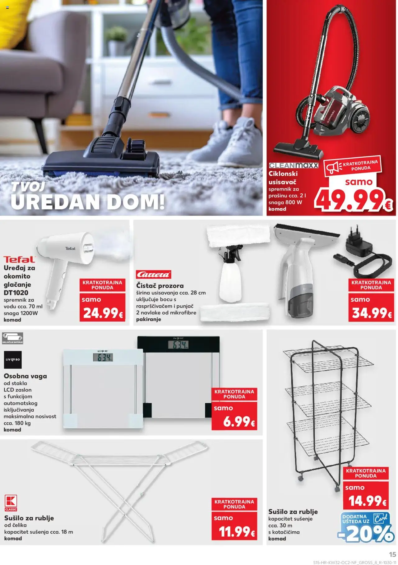 Kaufland katalog | vrijedi od 06.08.2025 | Stranica: 15 | Proizvodi: Usisavač, Baterije, Sušilo za rublje, Vaga