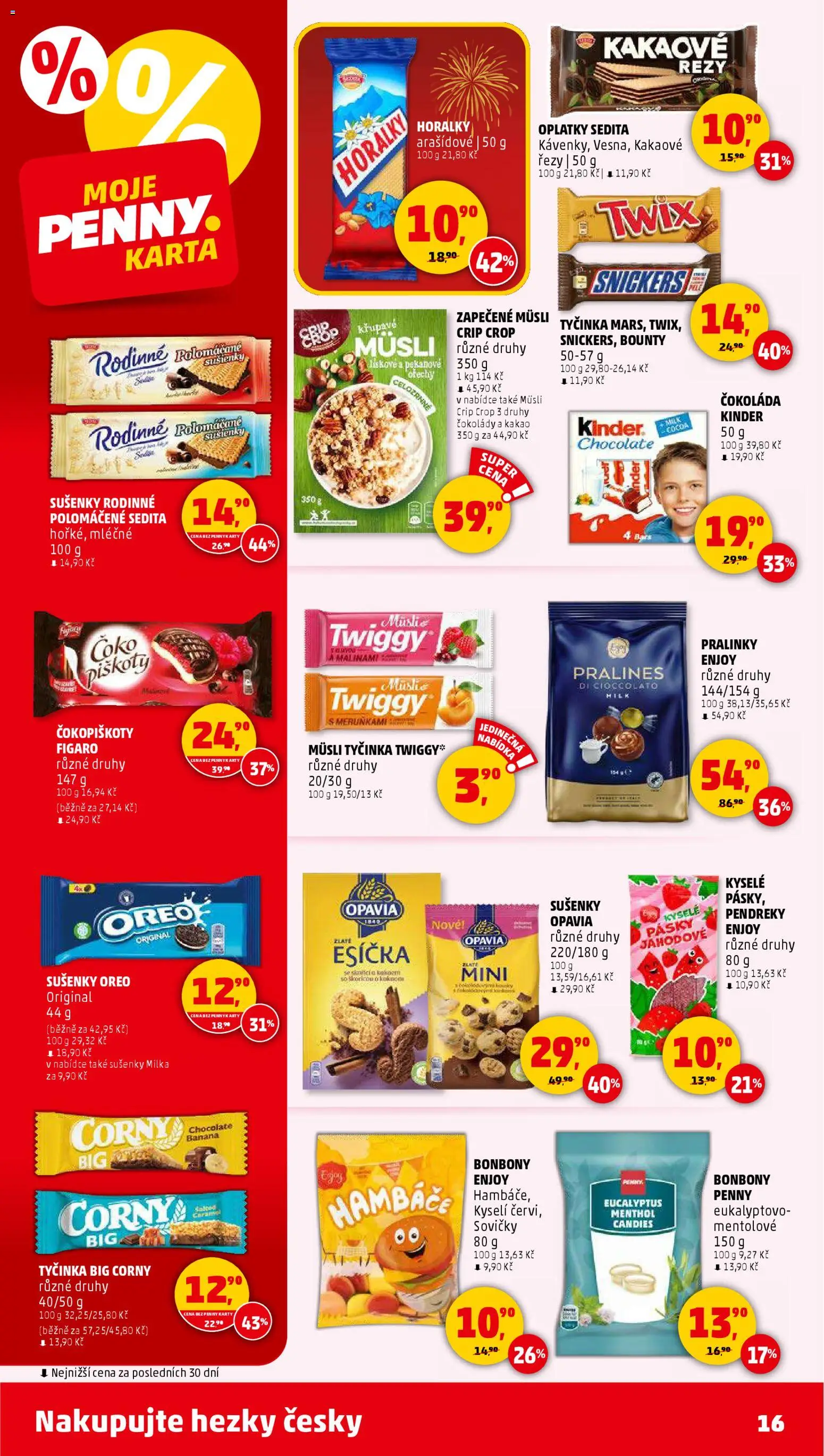 Penny Market leták - Čtvrtečník od 27.12.2025 | Strana: 16 | Produkty: Crip Crop, Müsli, Oreo, Oplatky