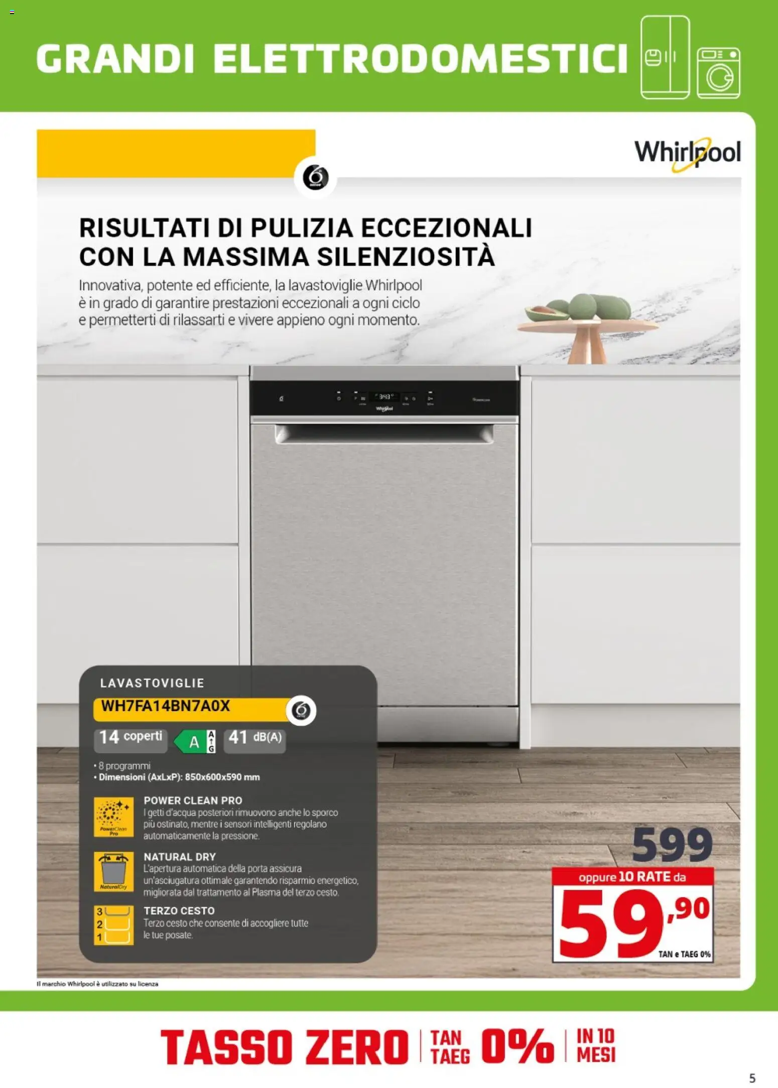 Volantino Comet del 23.01.2026 | Pagina: 5 | Prodotti: Lavastoviglie