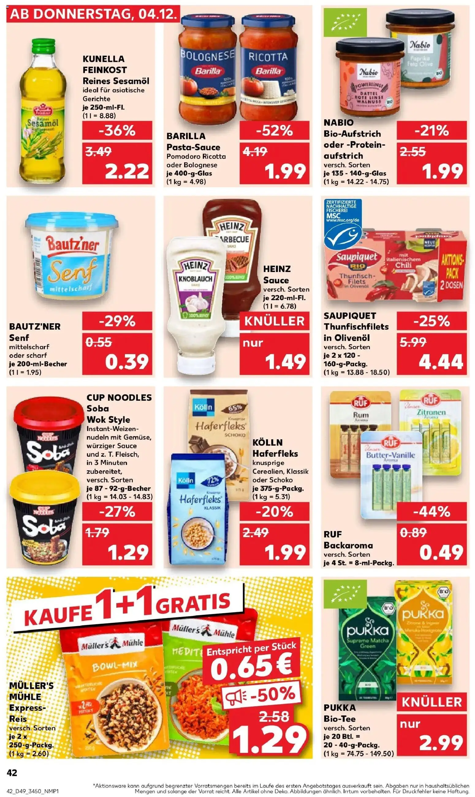 Kaufland prospekt Schmölln	 – gültig ab 08.12.2025 | Seite: 42 | Produkte: Mühle, Barilla, Chili, Pasta