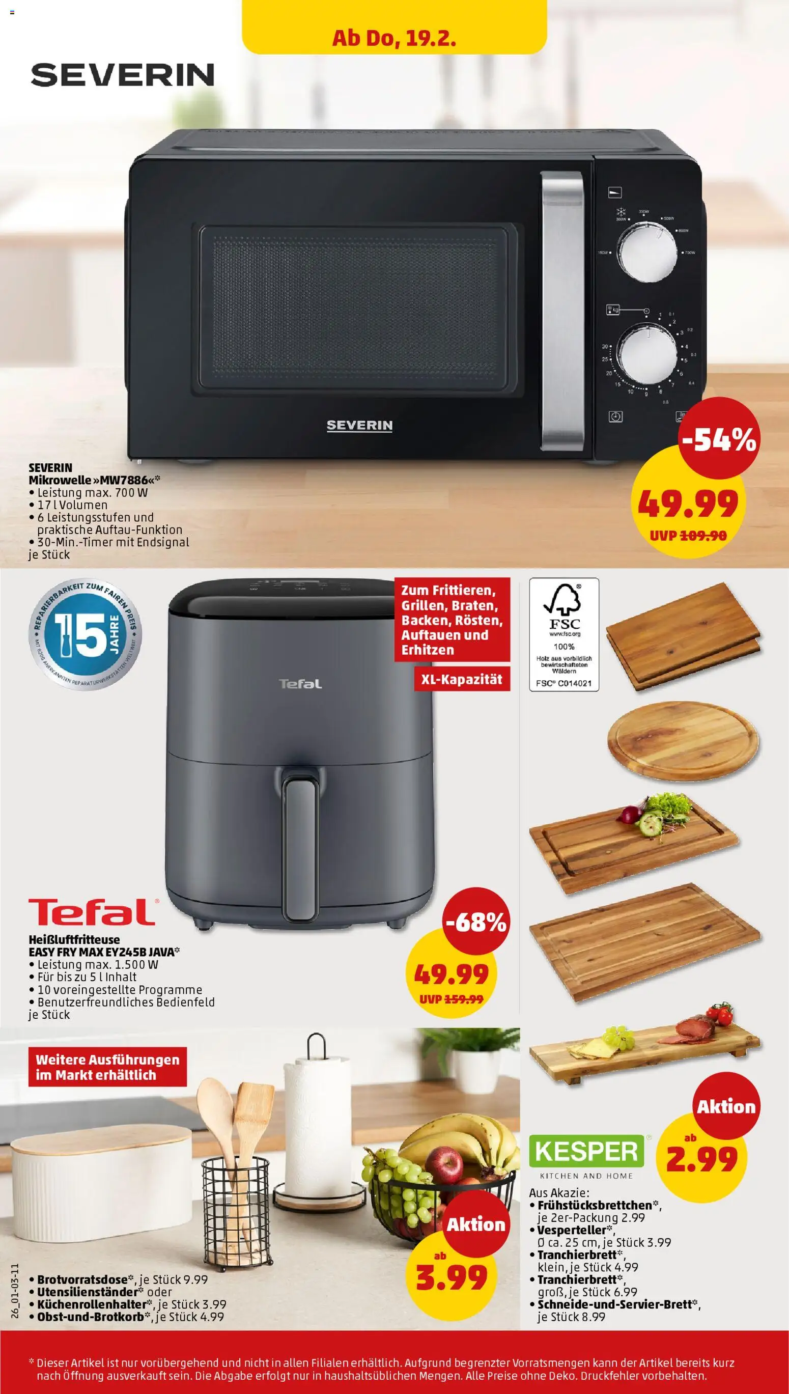 Penny Prospekt 	 – gültig ab 16.02.2026 | Seite: 28 | Produkte: Mikrowelle, Heißluftfritteuse