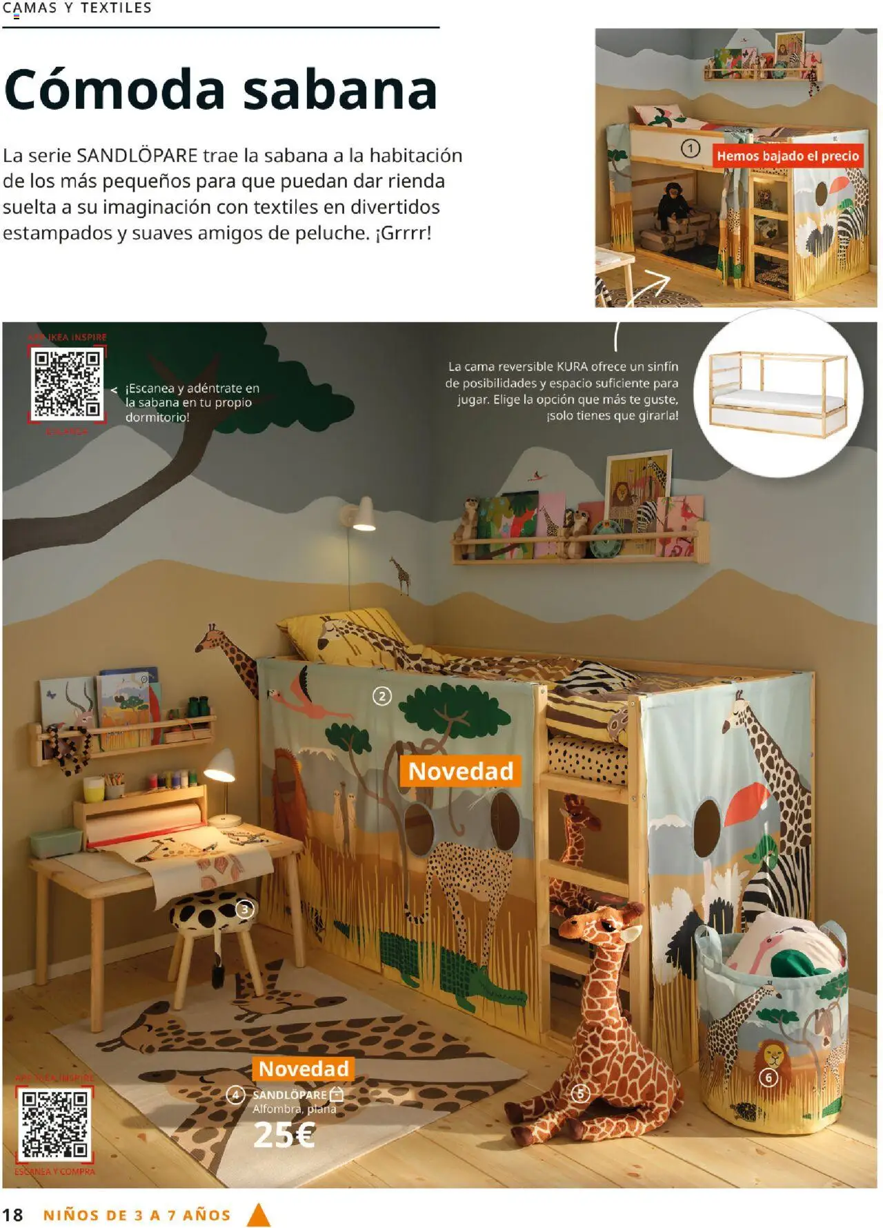 Catálogo IKEA y los niños │ válido desde el 01.09.2025 | Página: 18 | Productos: Té, Cama