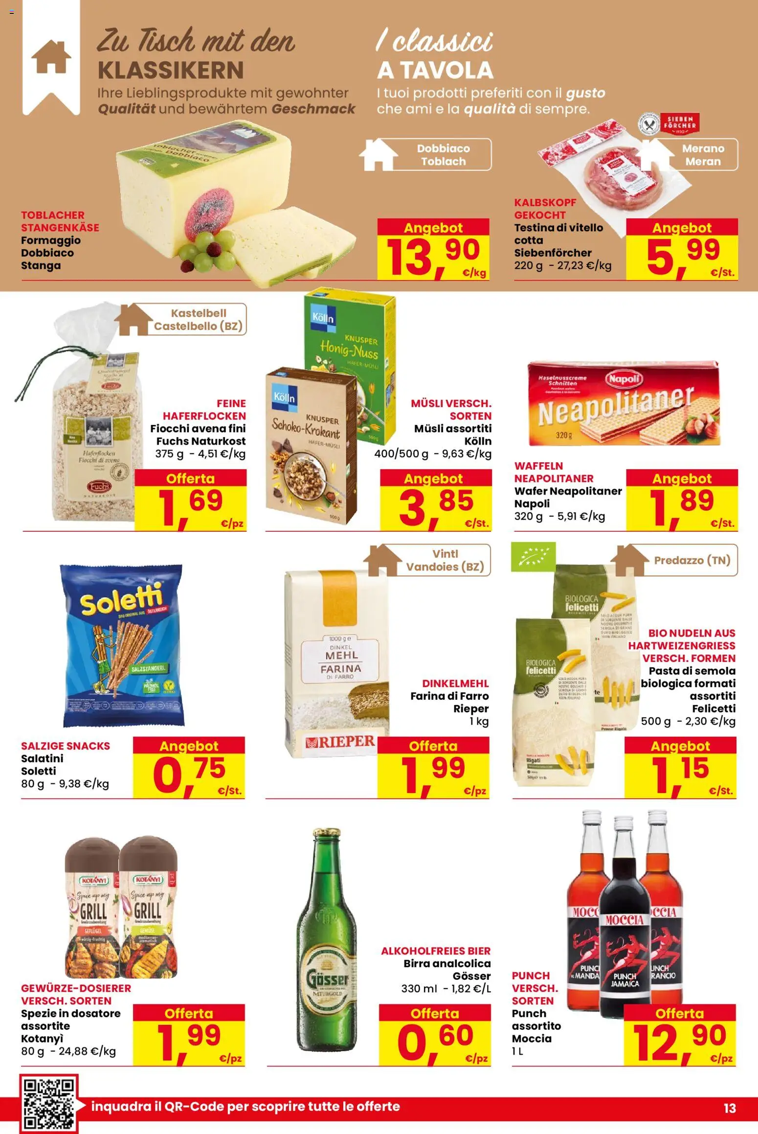 Volantino Despar del 30.10.2025 | Pagina: 13 | Prodotti: Salatini, Fiocchi, Formaggio, Farina