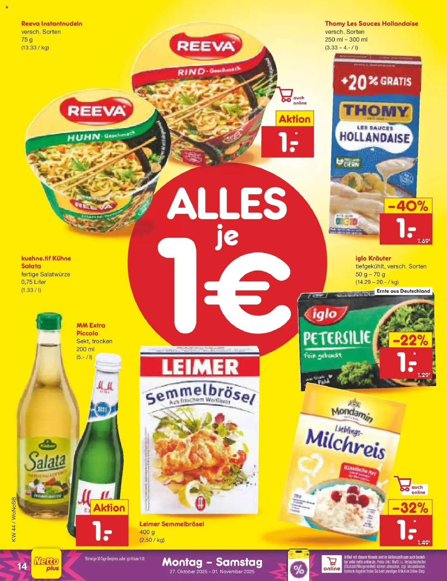 Netto Marken-Discount prospekt Pirna	 – gültig ab 27.10.2025 | Seite: 16 | Produkte: Thomy les sauces, Iglo, Petersilie
