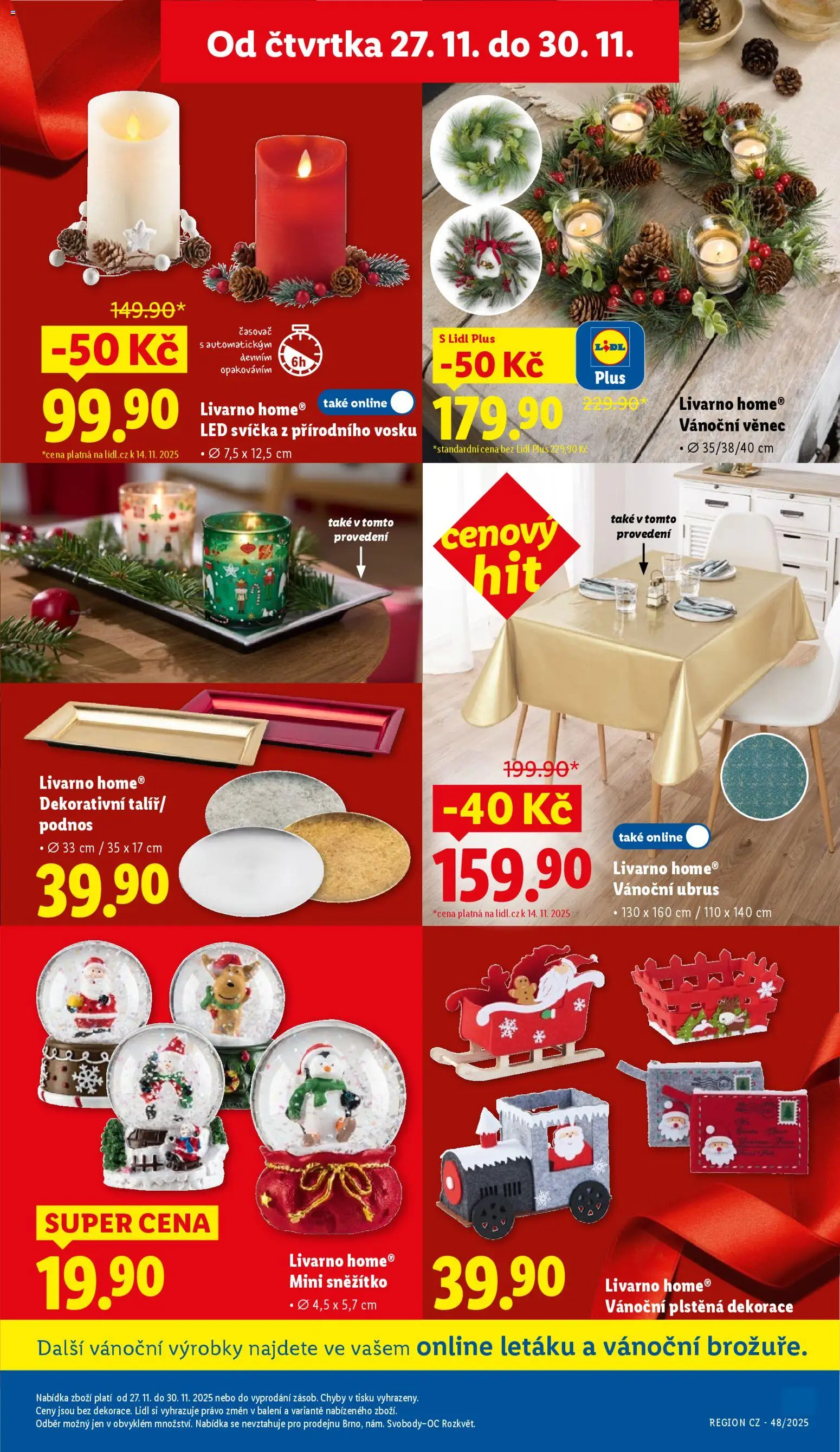 Lidl Black Friday od 24.11.2025 | Strana: 29 | Produkty: Podnos, Svíčka, LED, Dekorace